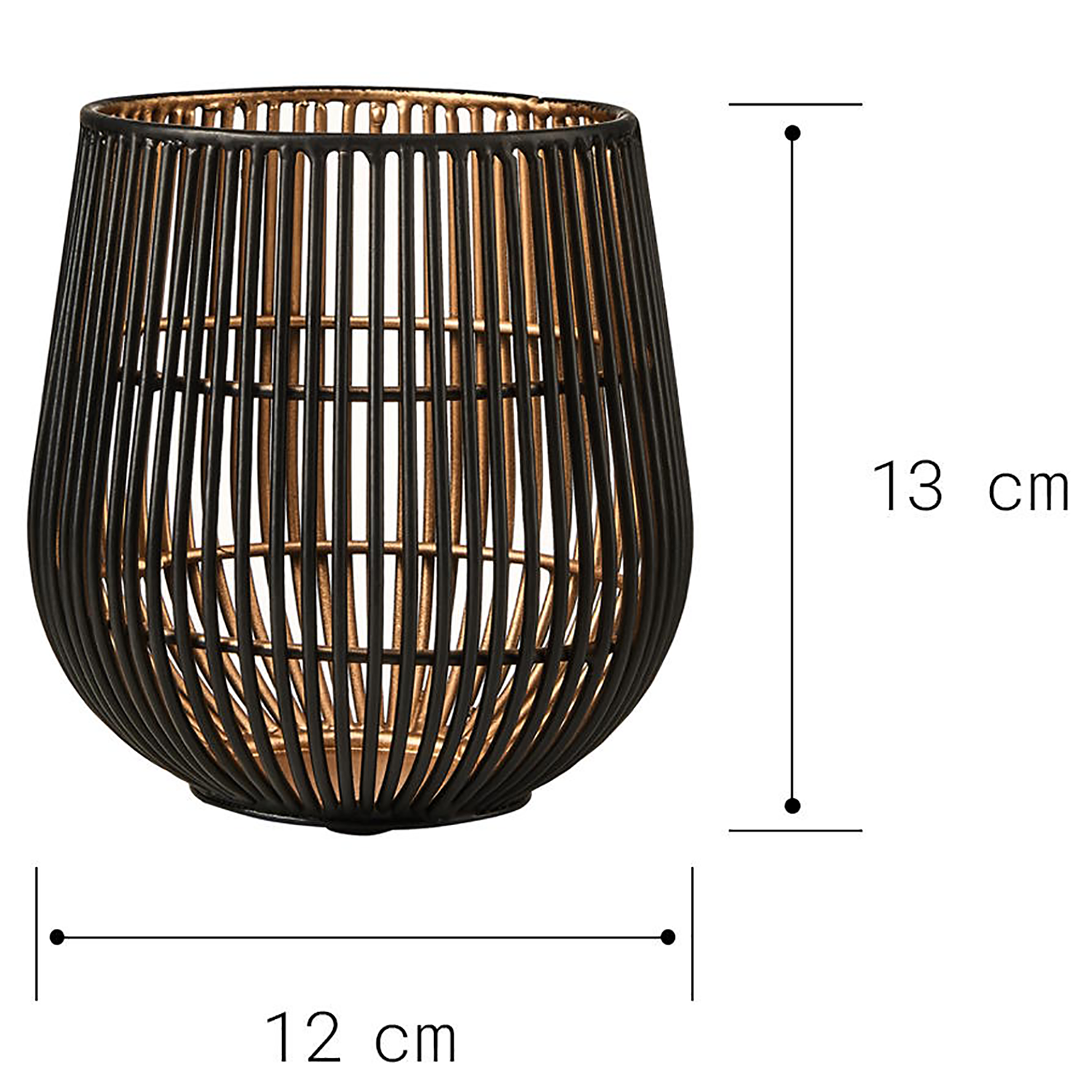 YOKO suport lumanari tealight negru | 13 cm