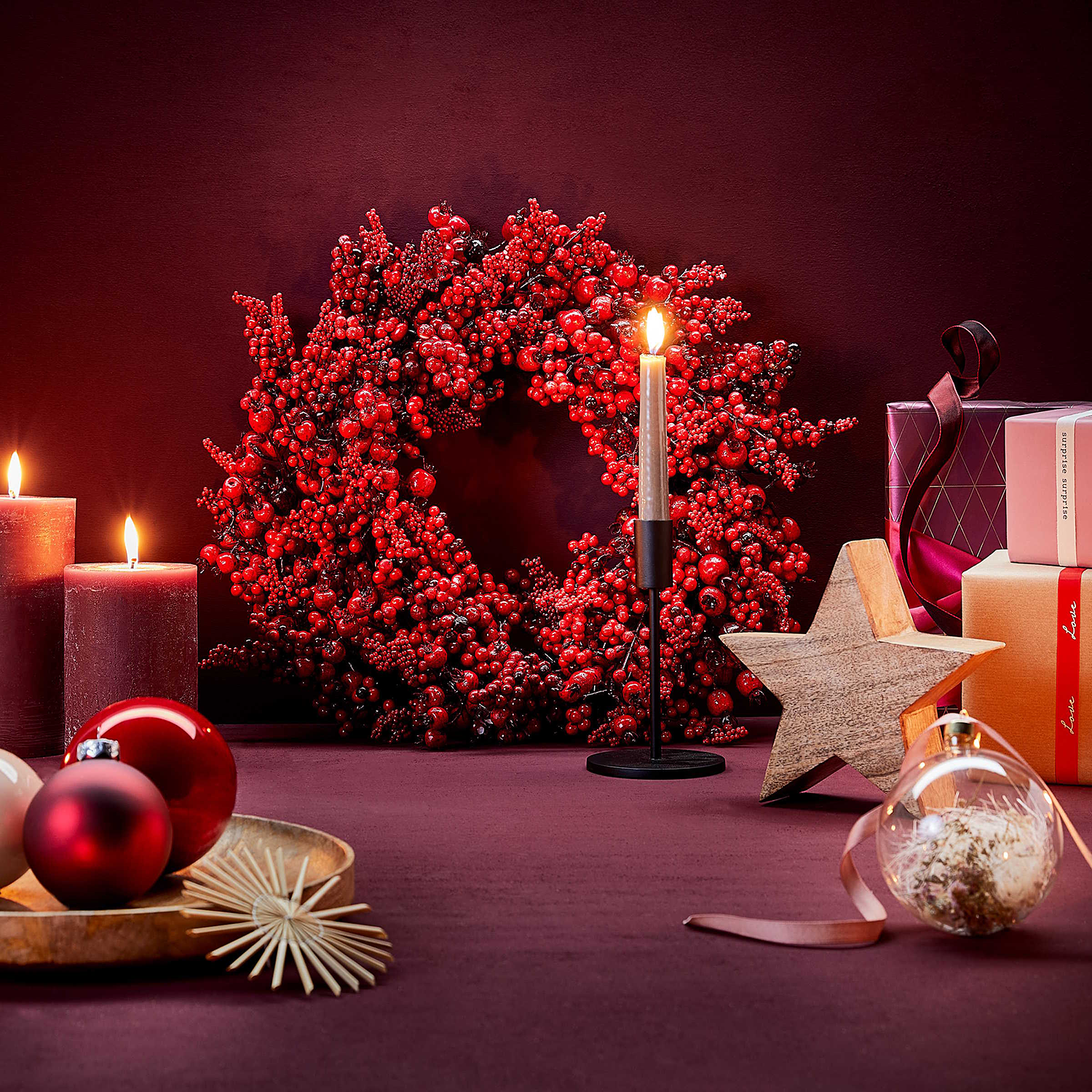 HIGHLIGHT suport pentru lumanari metalizat, negru 29 cm