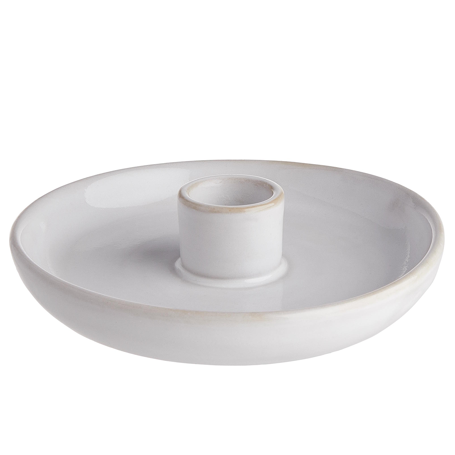 PEACEFUL suport ceramic pentru lumanare, crem