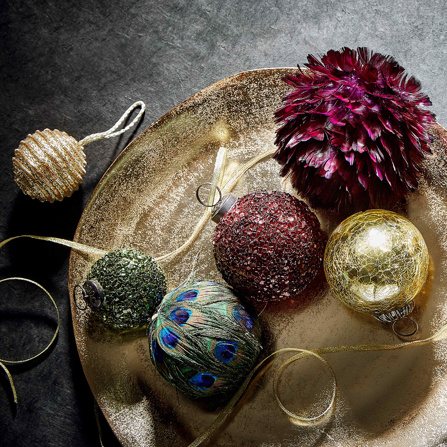 BANQUET farfurie decorativa 32cm, cupru