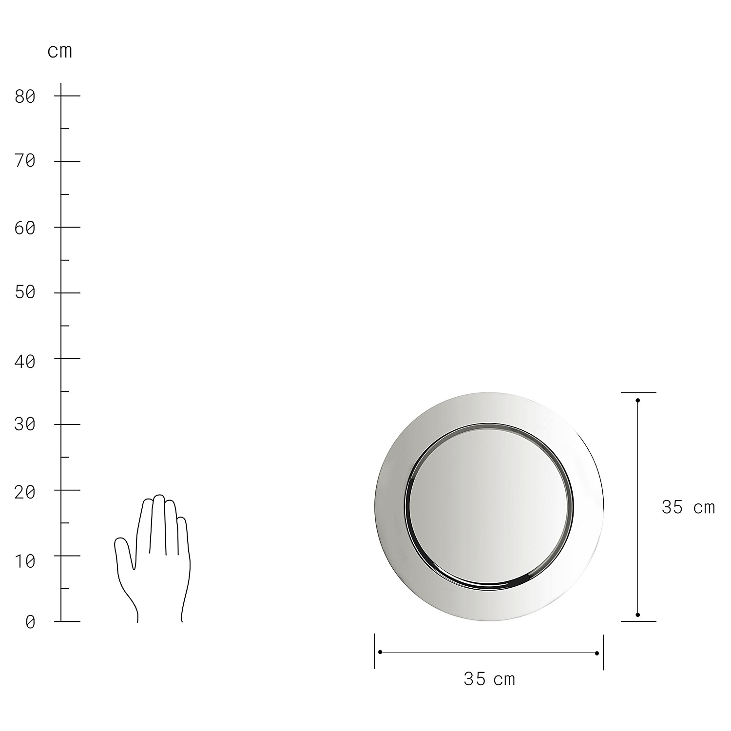 PIATTO farfurie culoare argintie
