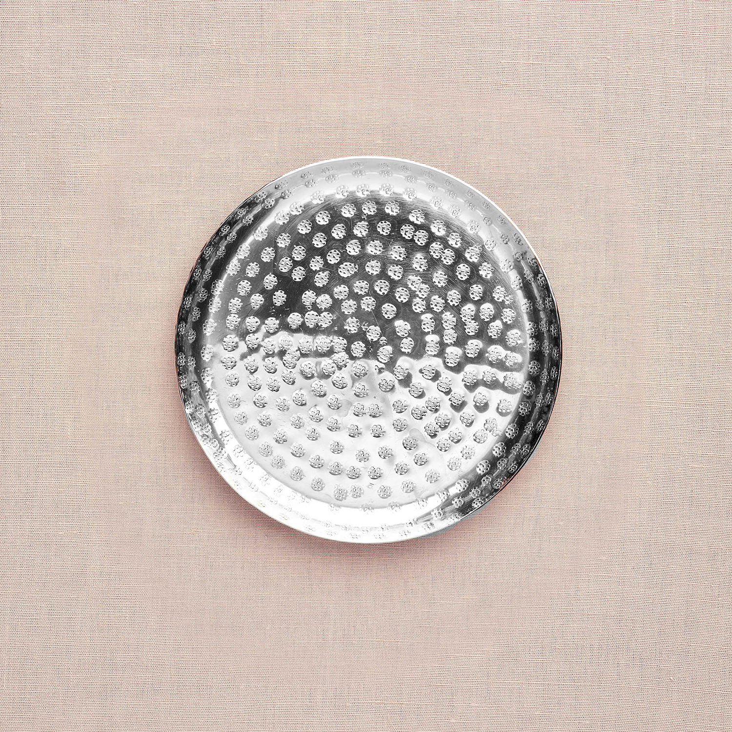 ORIENTAL LOUNGE platou decorativ argintiu Ø27 cm