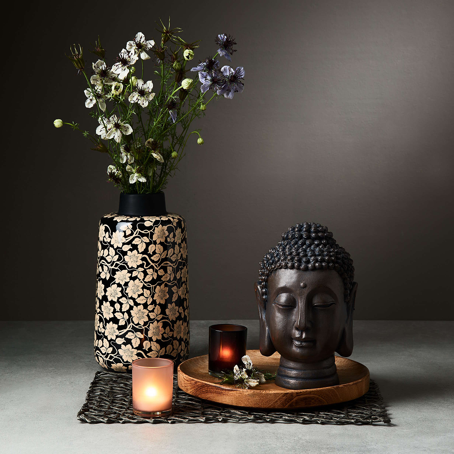 FOREST platou decorativ din lemn de mango, 30cm