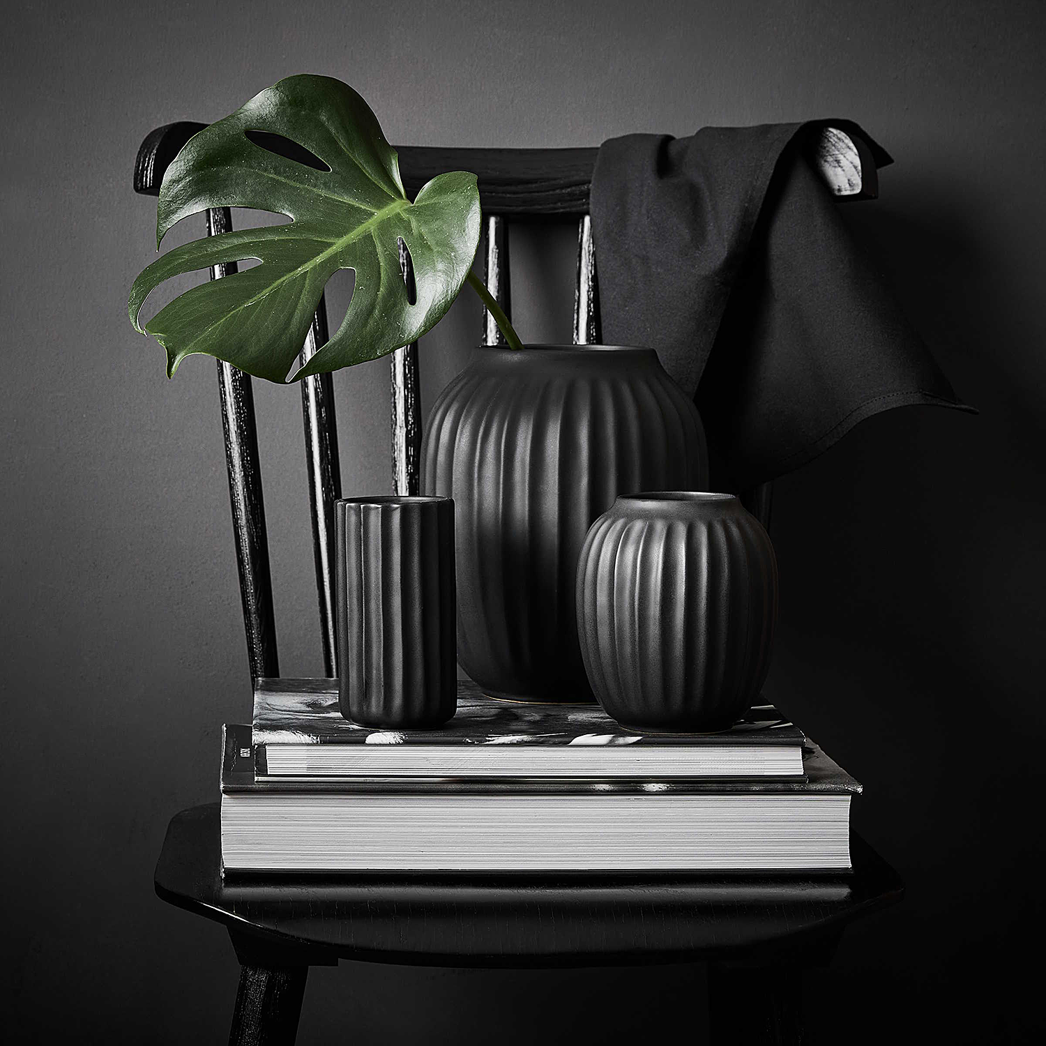 LIV vaza ceramica Ø16,5 H20cm, negru