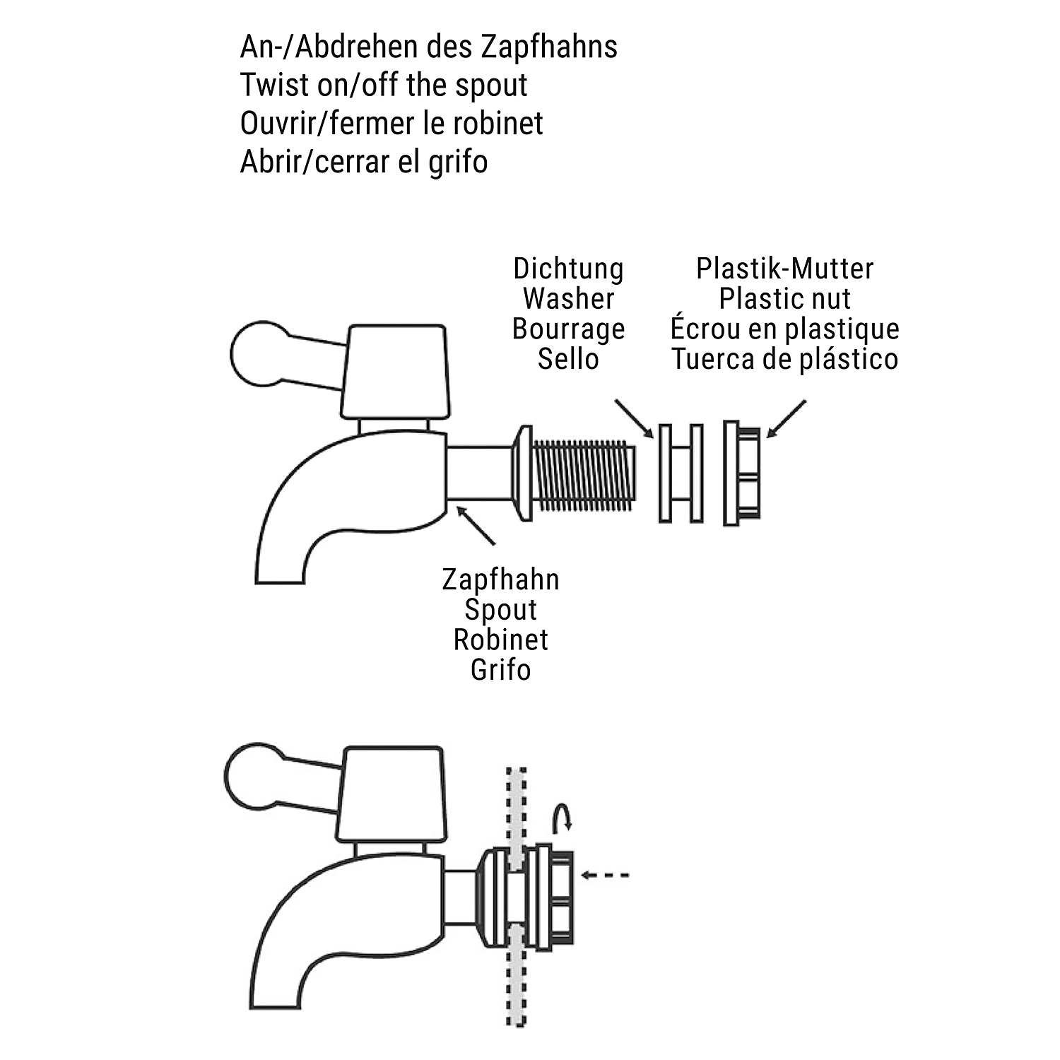 REFRESH dozator de suc din sticla 3,5l
