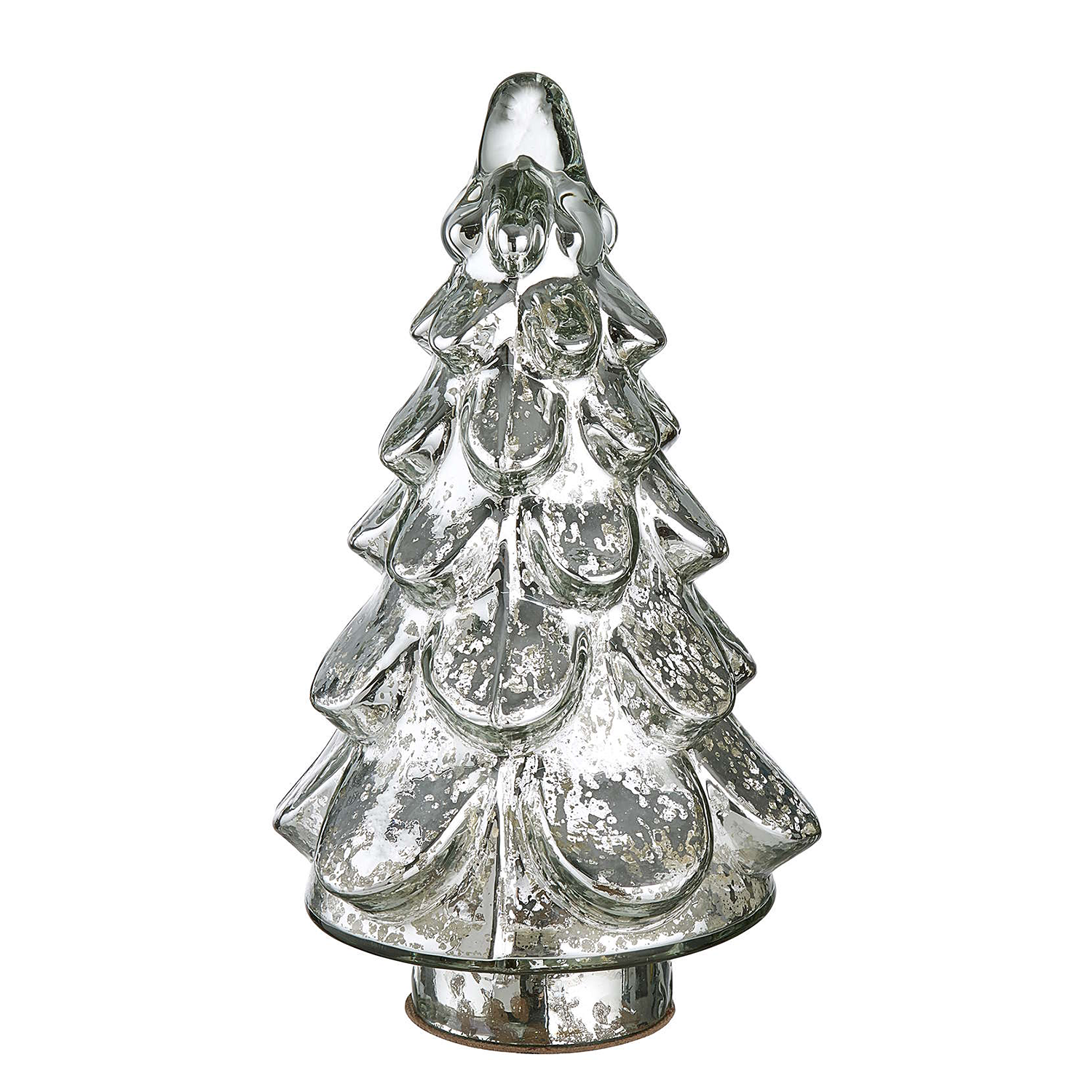 SILVER FOREST brad din sticla 19cm argintiu