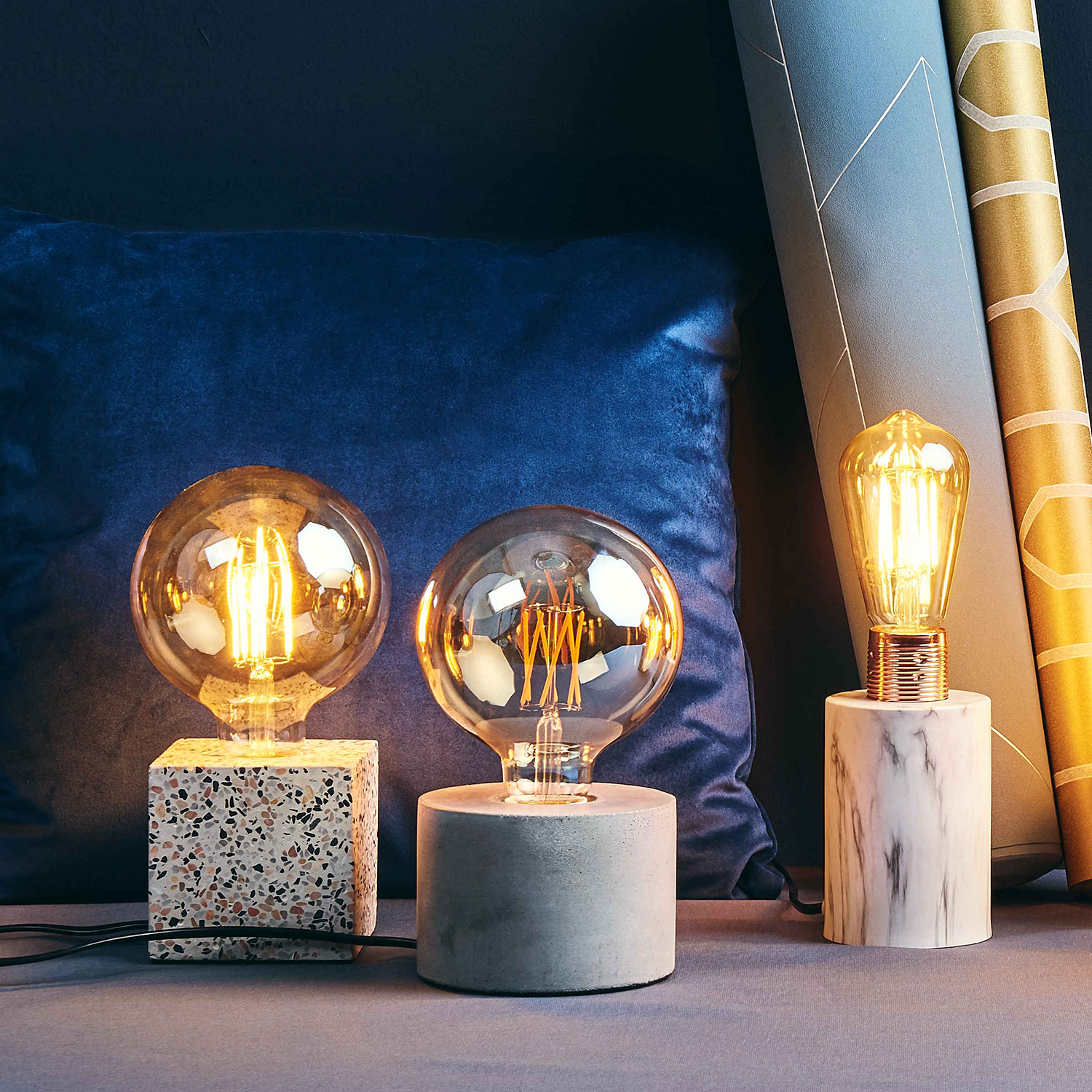 STILO lampa de masa cu baza de beton Ø13cm