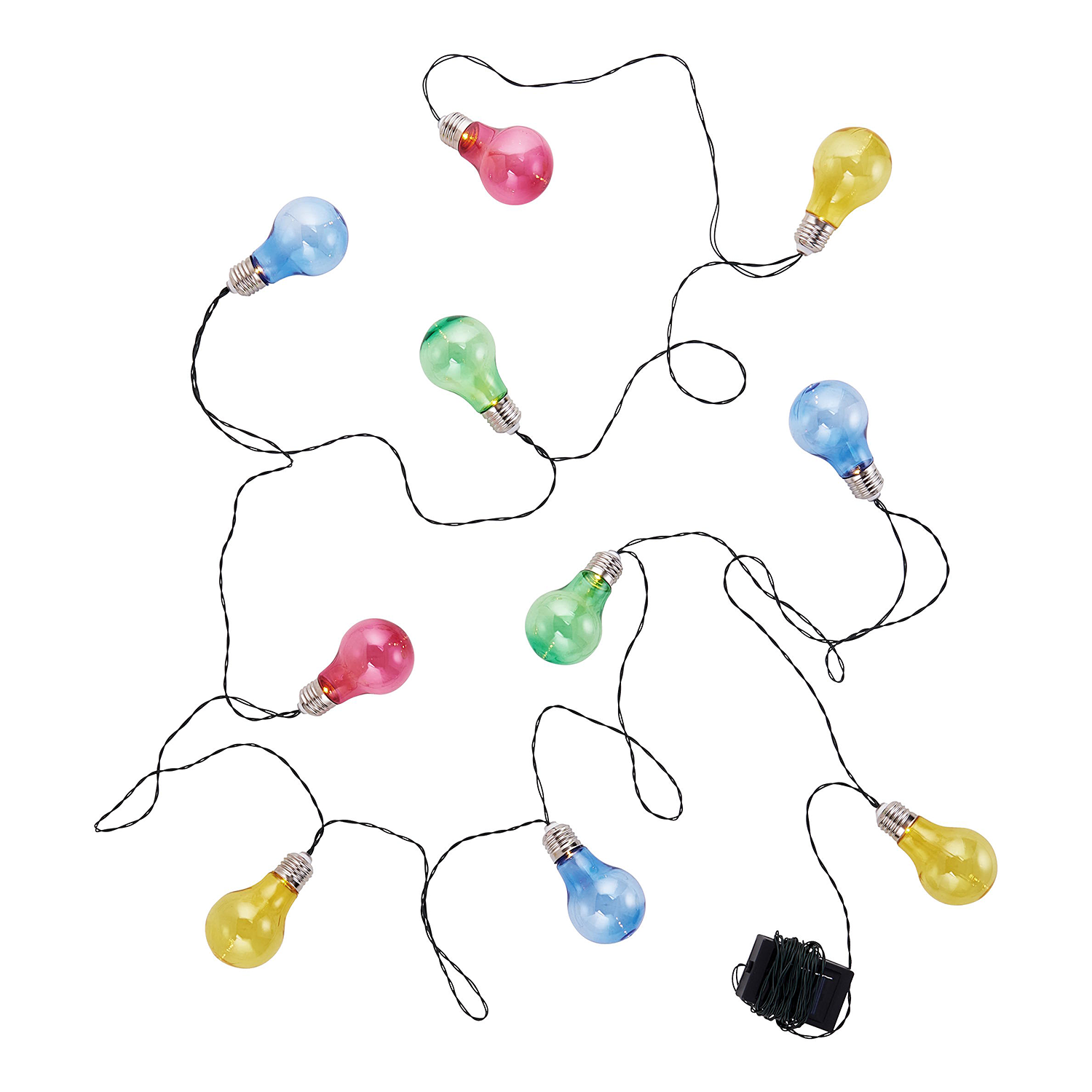 SUNLIGHT LED lant cu becuri colorate, incarcare solara