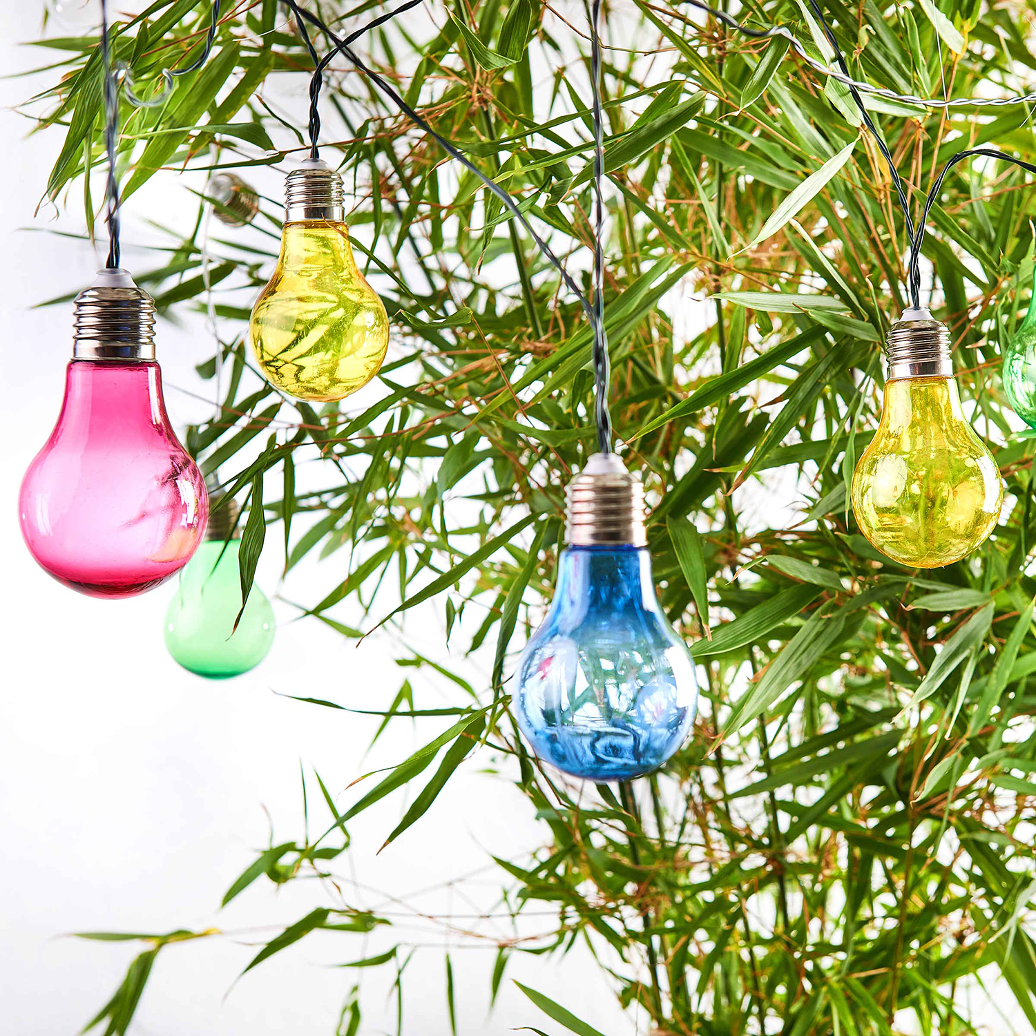 SUNLIGHT LED lant cu becuri colorate, incarcare solara