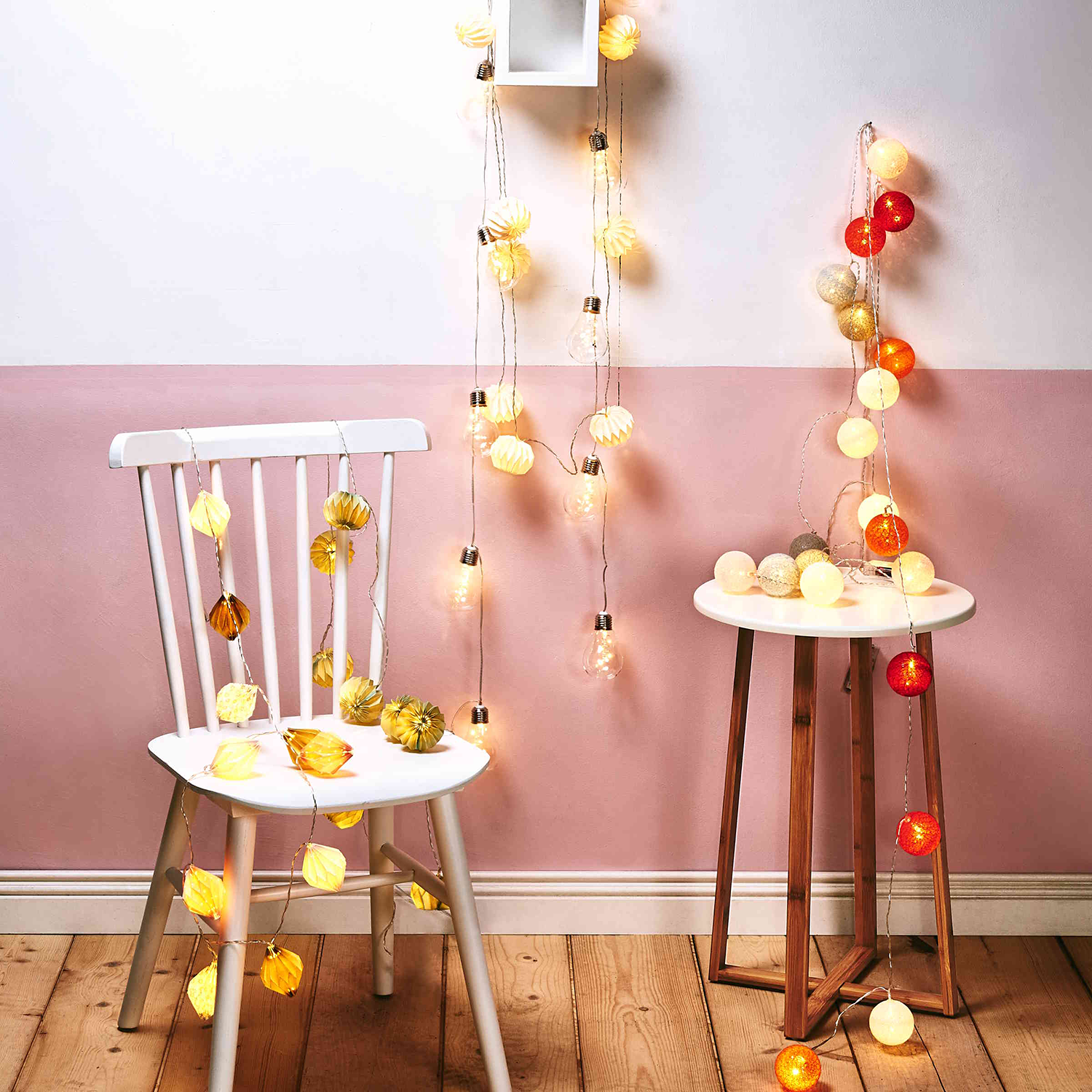 BULB LIGHTS Instalatie 10 LED, transparent