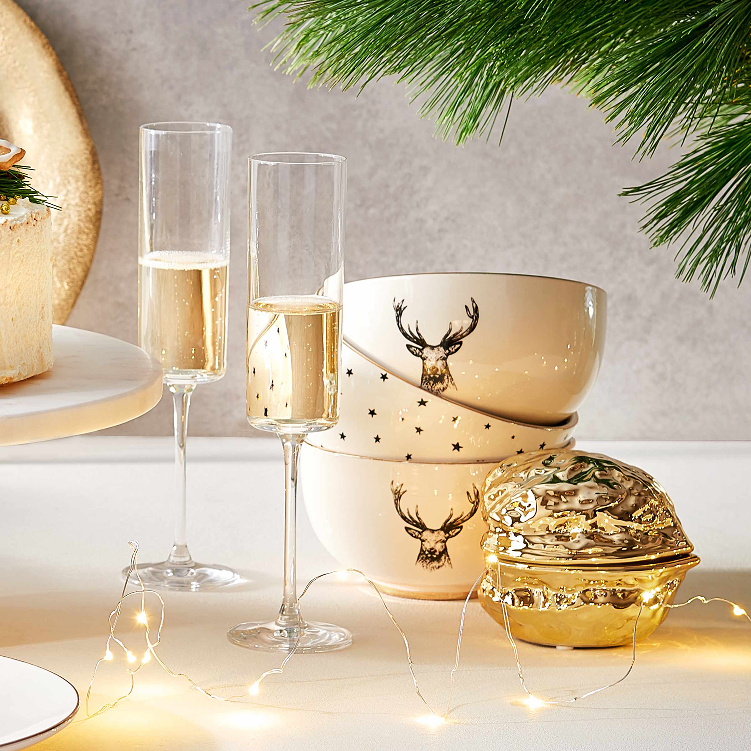 TWINE LIGHTS instalatie tip fairy argintie 20 LED USB