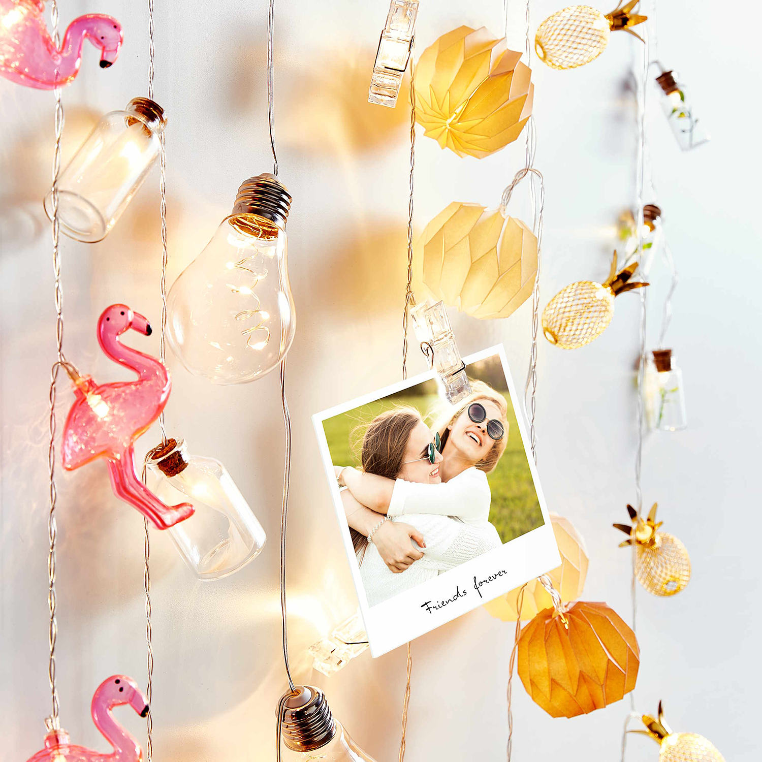 MIAMI lant luminos USB ananas auriu