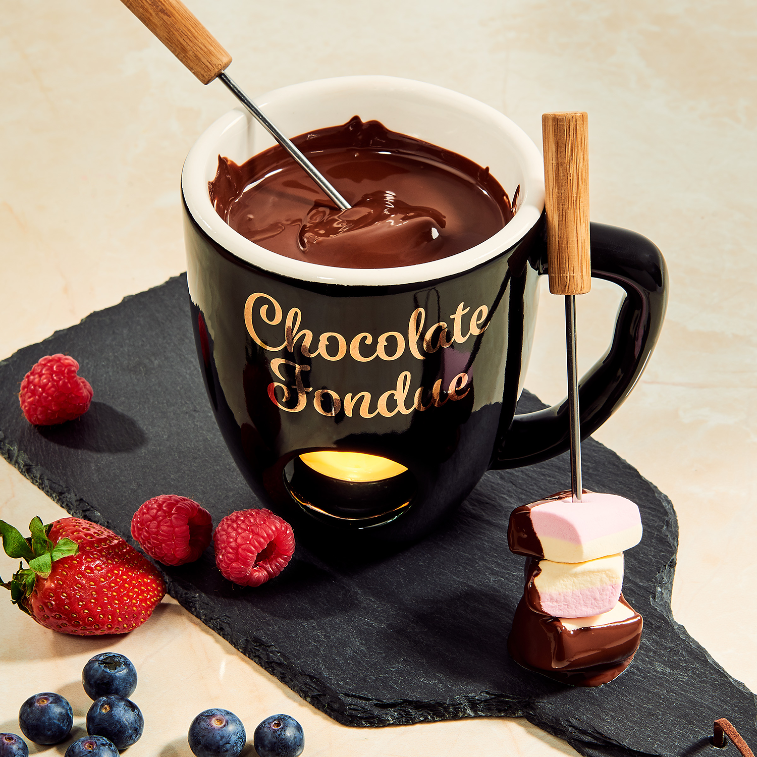 CHOCOLATE FONDUE cana, negru