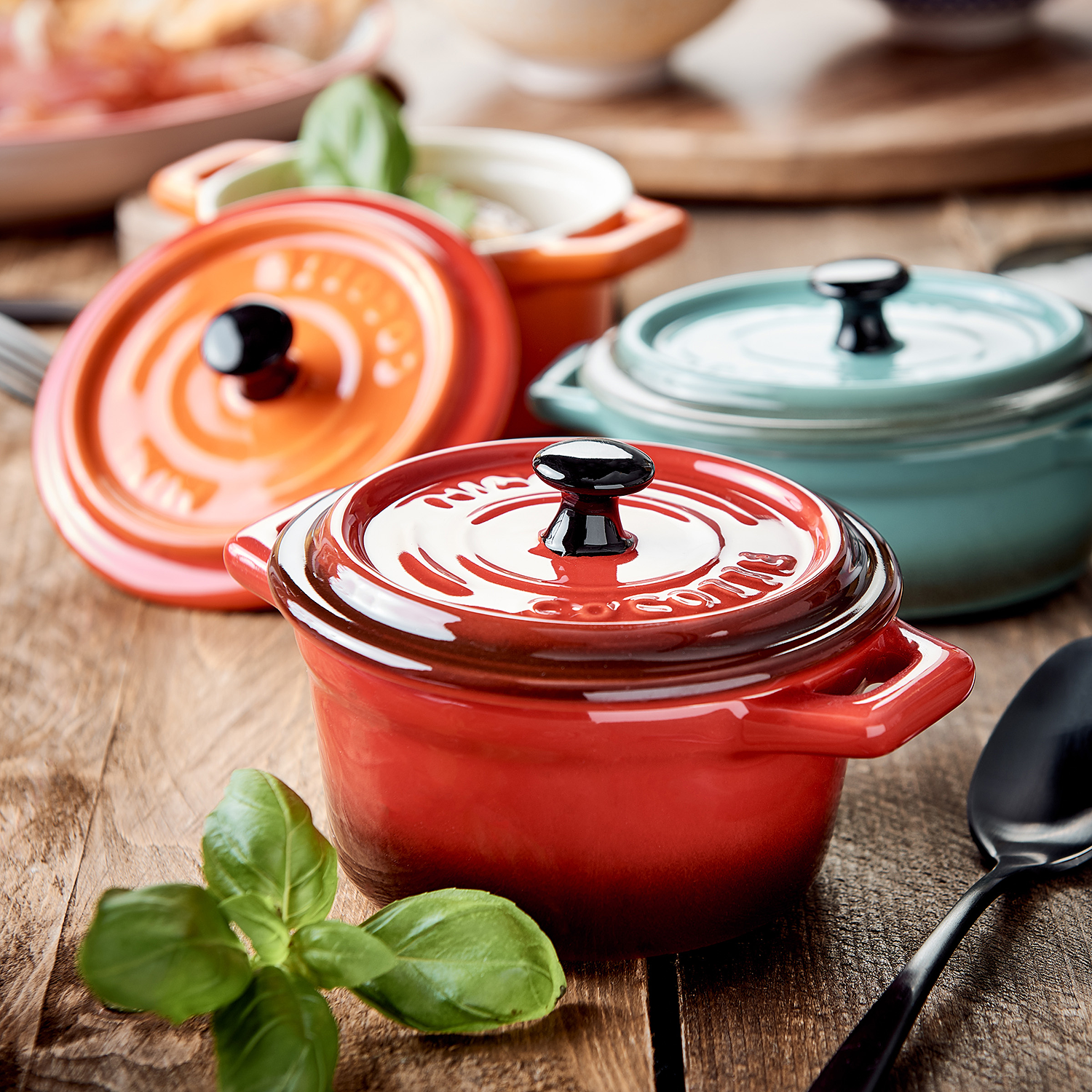 CEST SI BON mini caserola rotunda, rosu