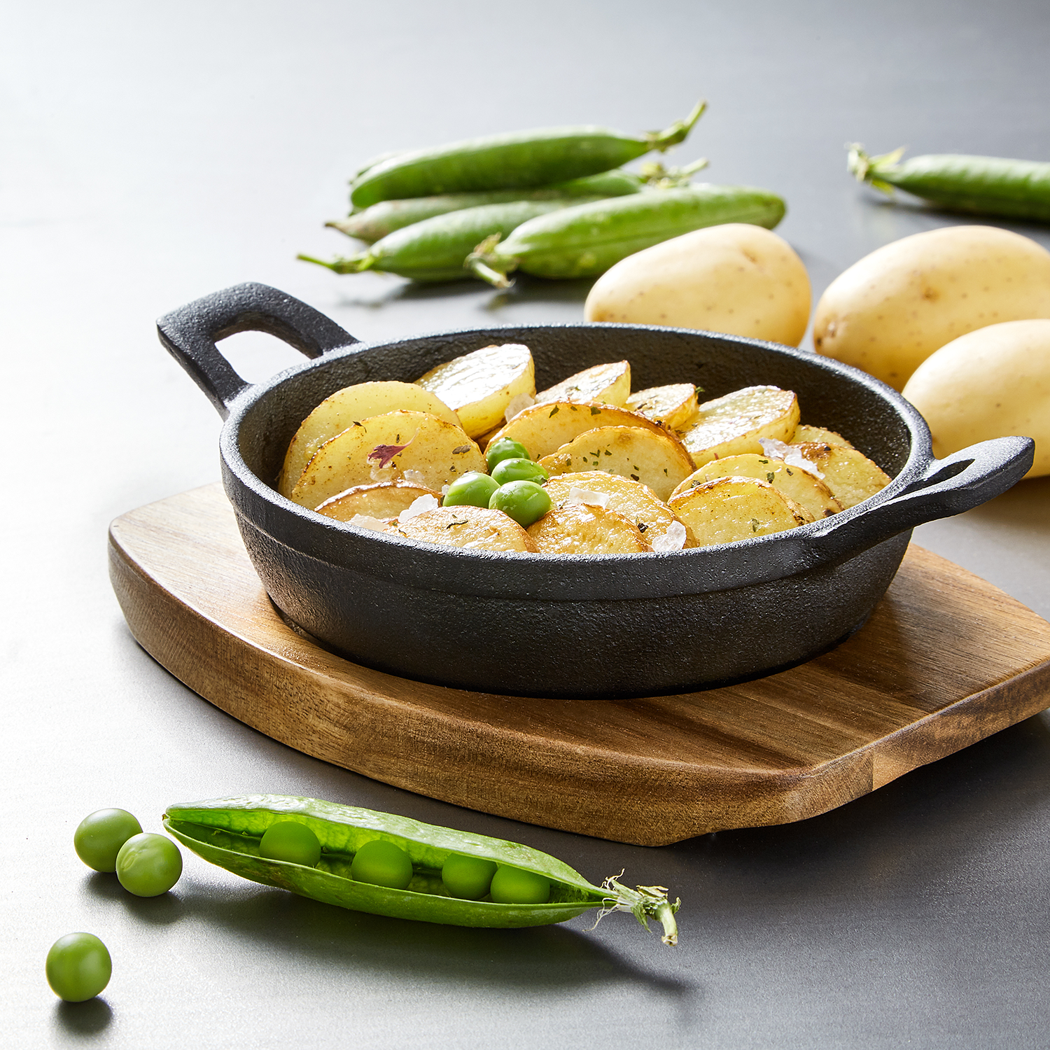 HOT IRON tigaie fonta cu doua manere