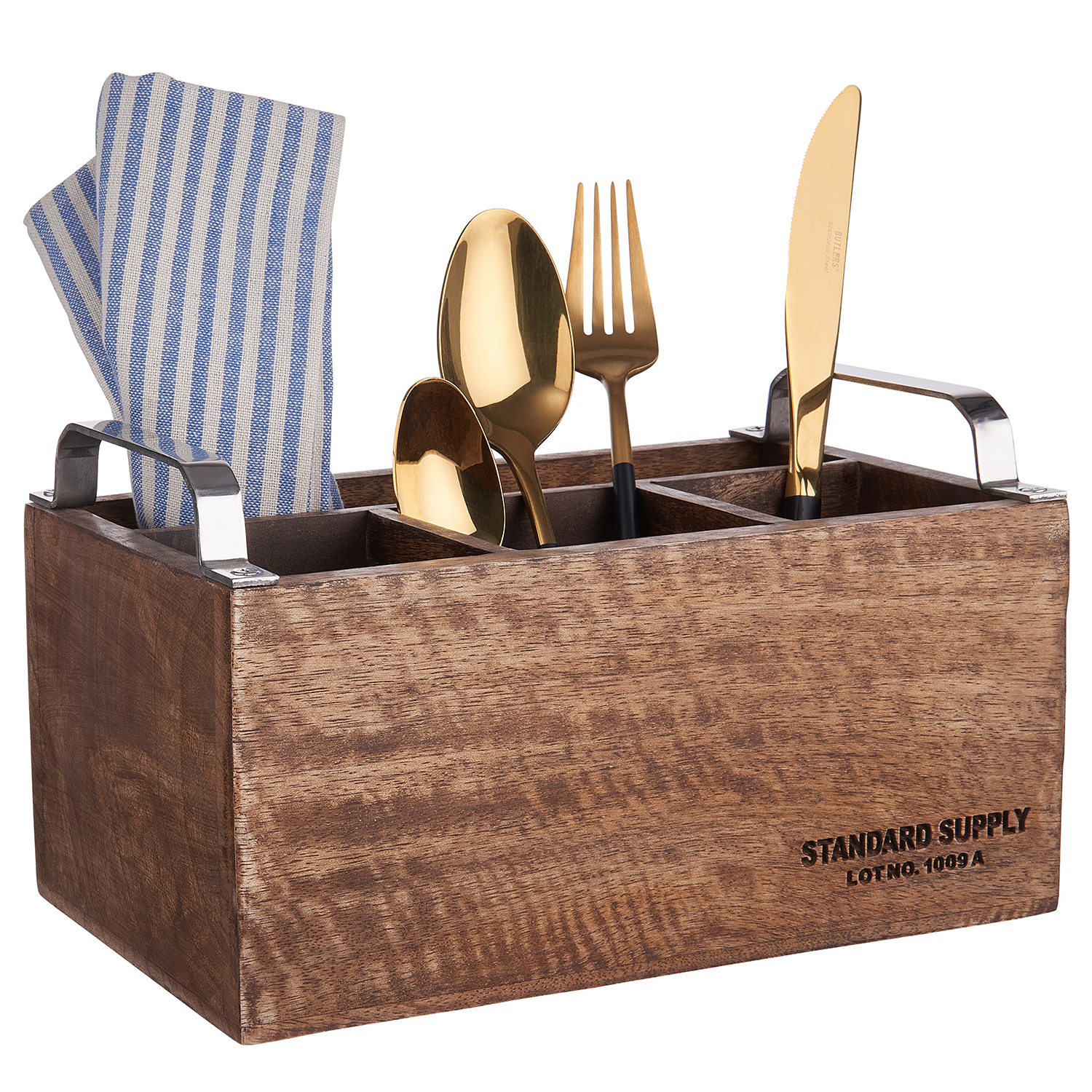 STANDARD SUPPLY tava pentru tacamuri din lemn