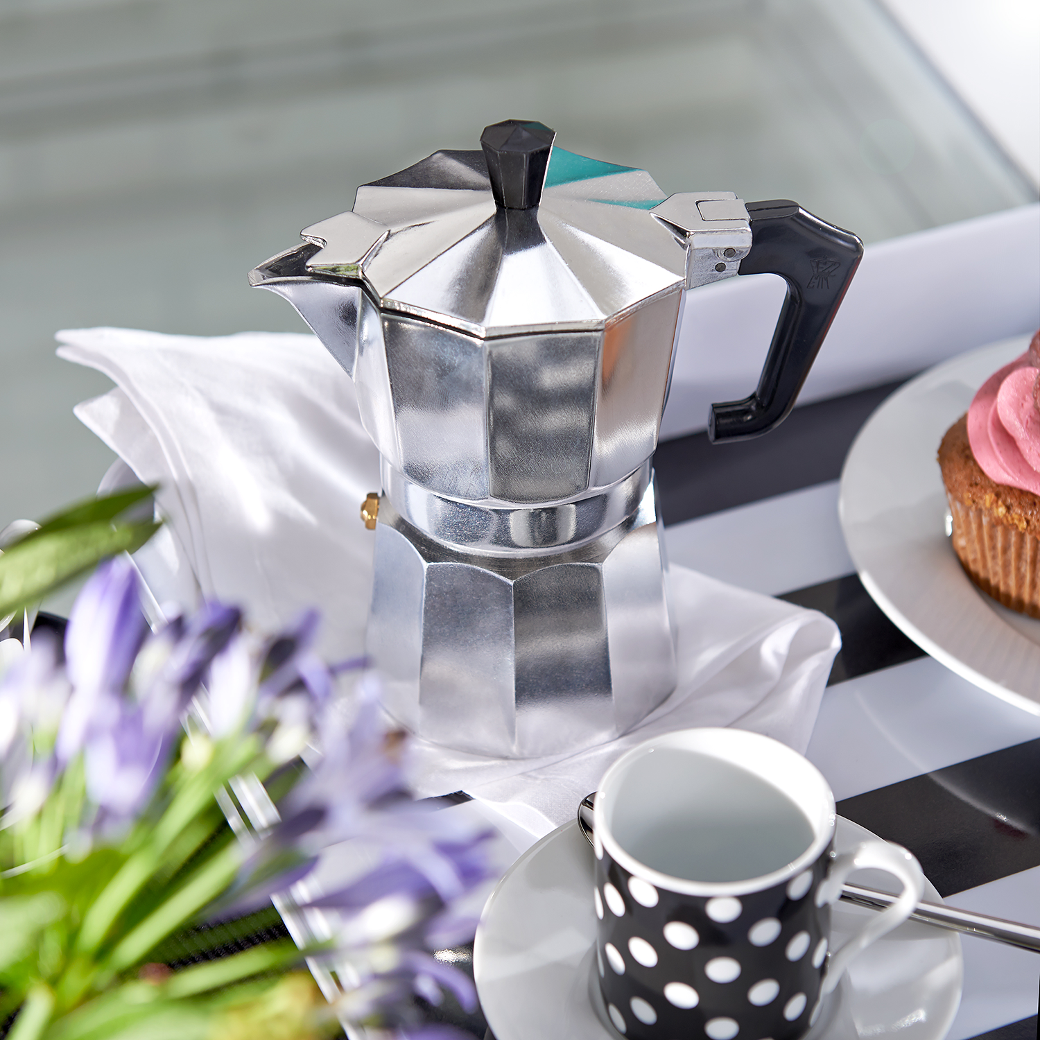 ESPERTO espressor 3 cesti, argintiu