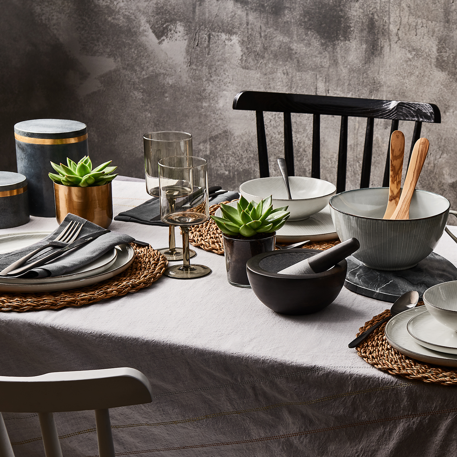 STONEHENGE mojar cu pistil antracit | 15 cm