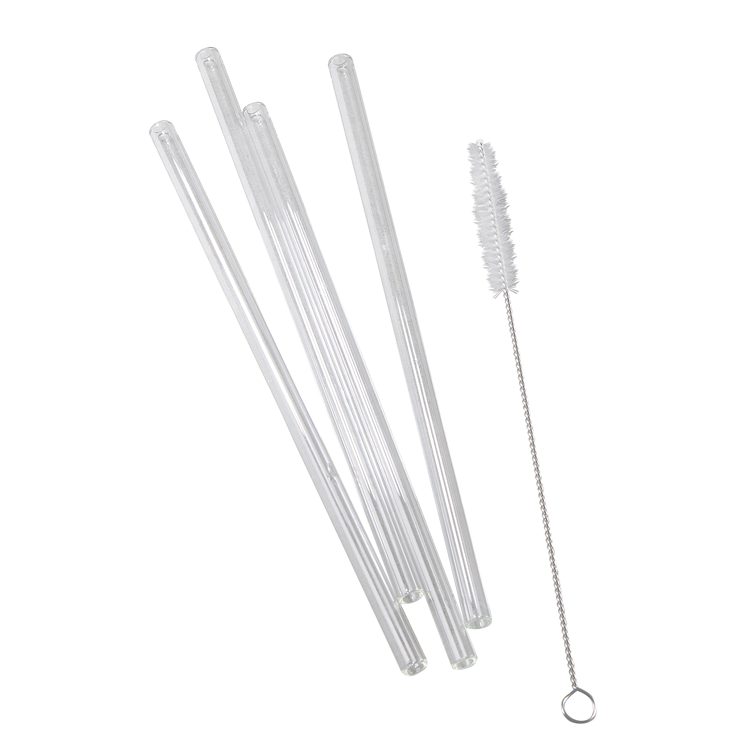 LONG DRINK set paie din sticla transparenta | 20 cm