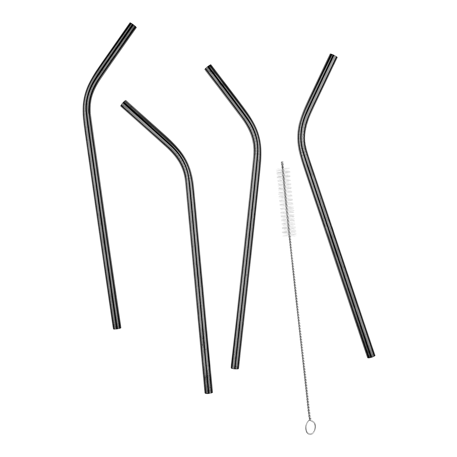 MANHATTAN LOUNGE paie inox 4 buc., gri-metalizat