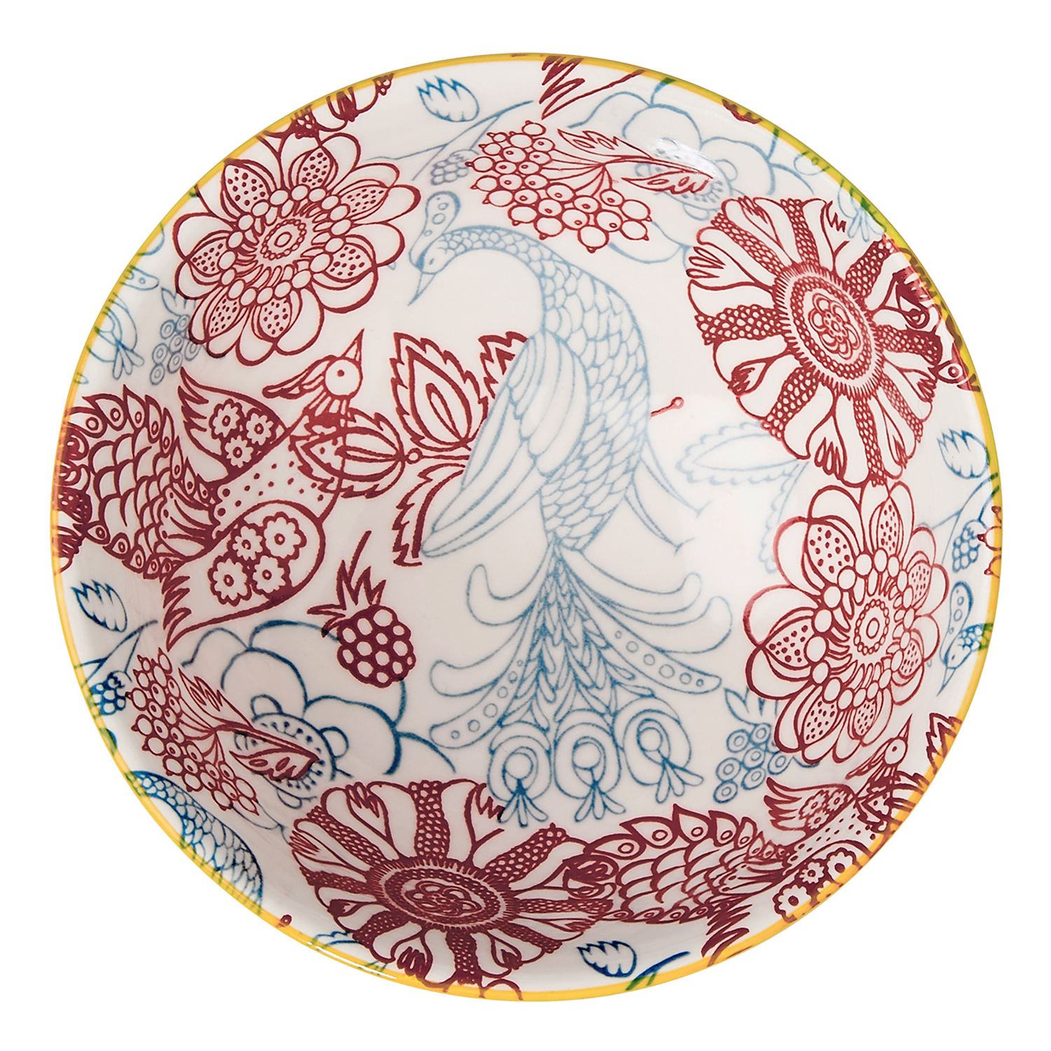 ORNAMENTS bol 240 ml, galben/albastru