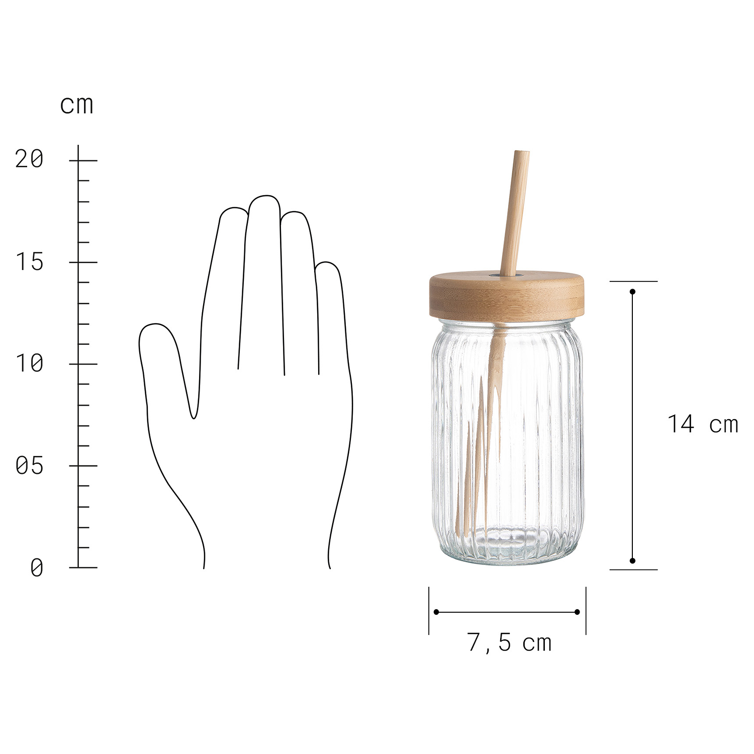 GREEN TASTE sticla cu capac bambus