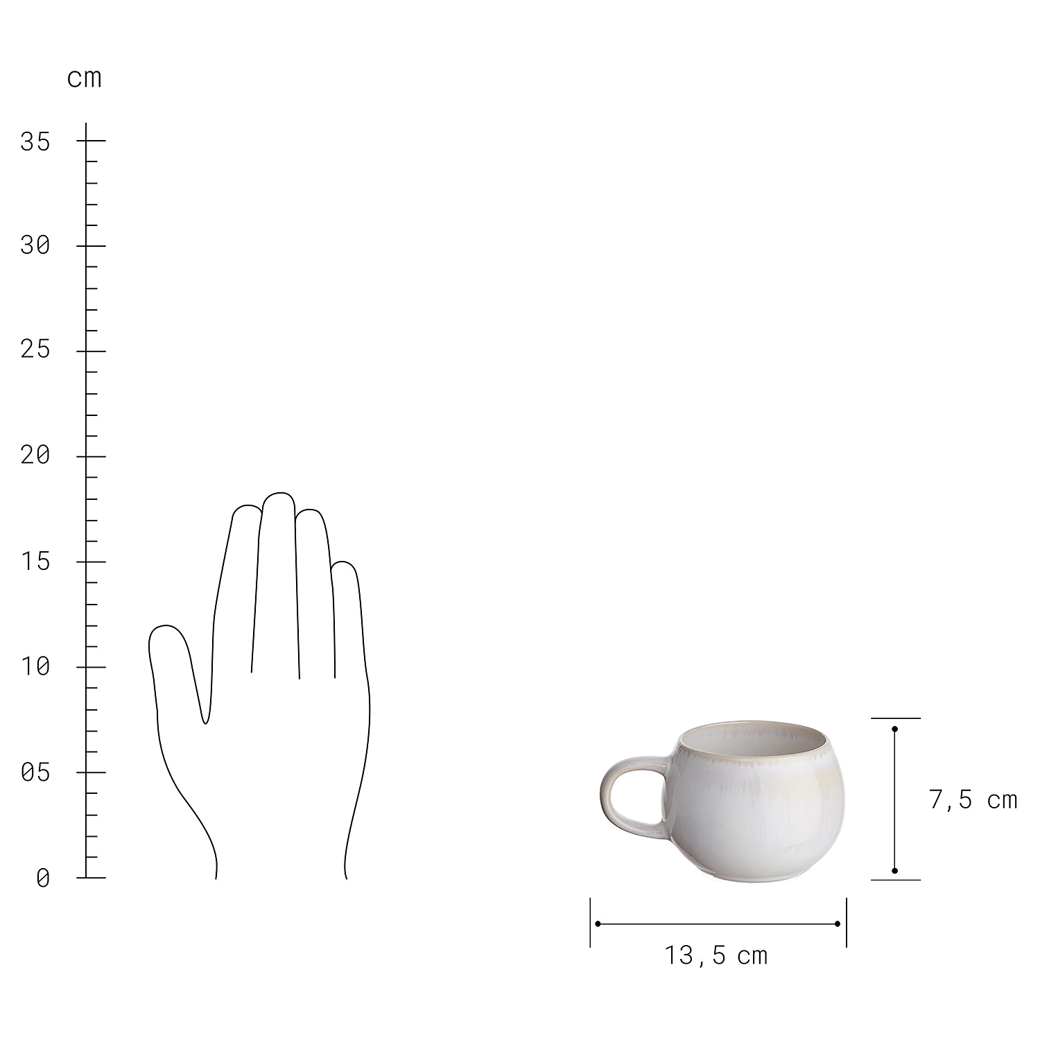 COTTAGE cana, alb 350 ml