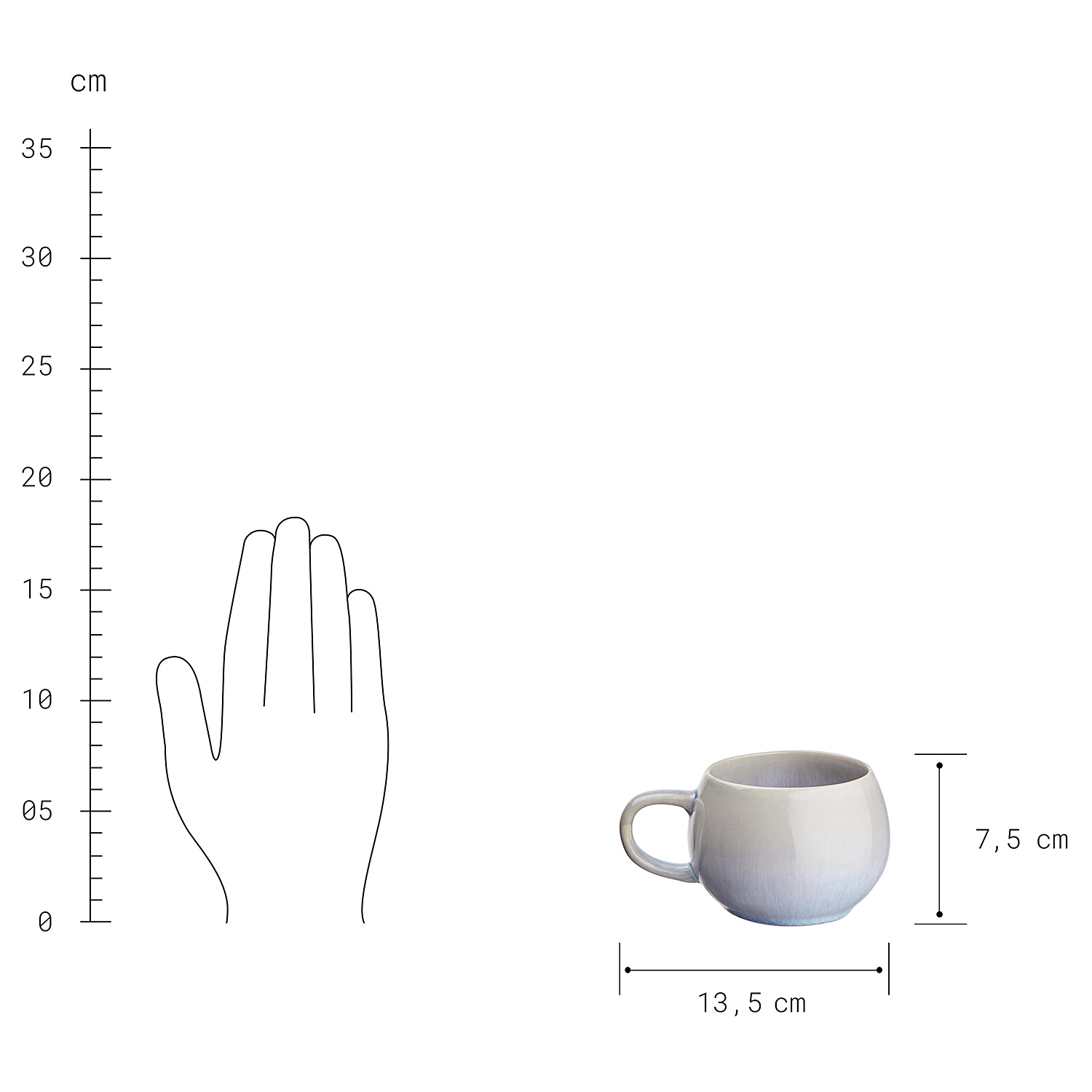 COTTAGE cana, albastru deschis 350 ml