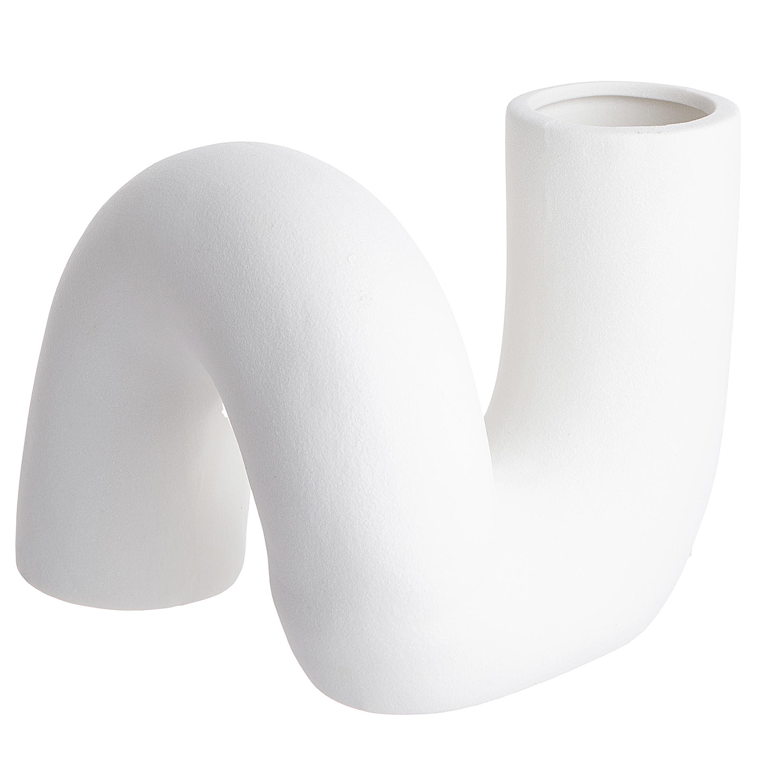 PIPE vaza ceramica, alba