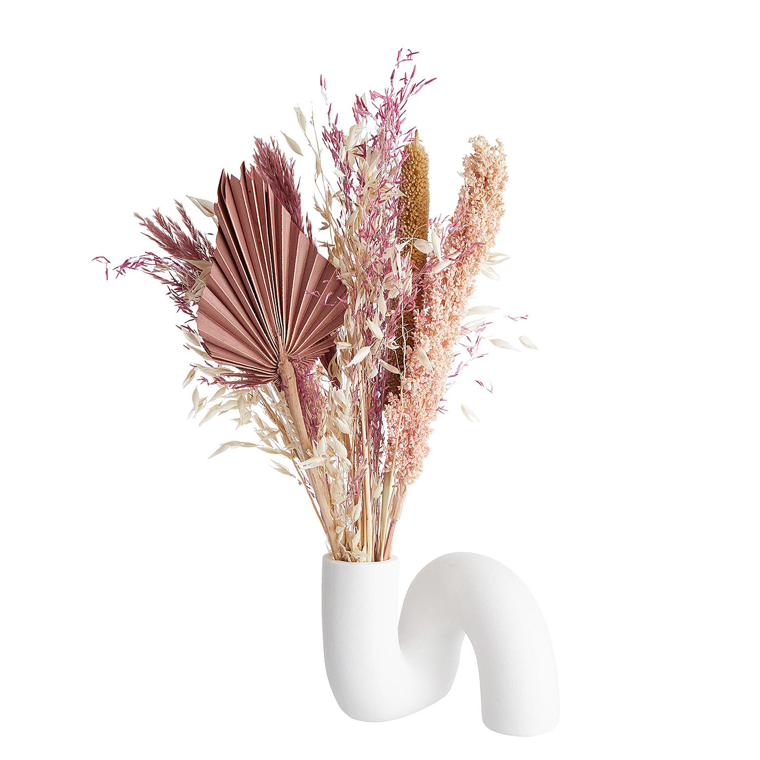 PIPE vaza ceramica, alba