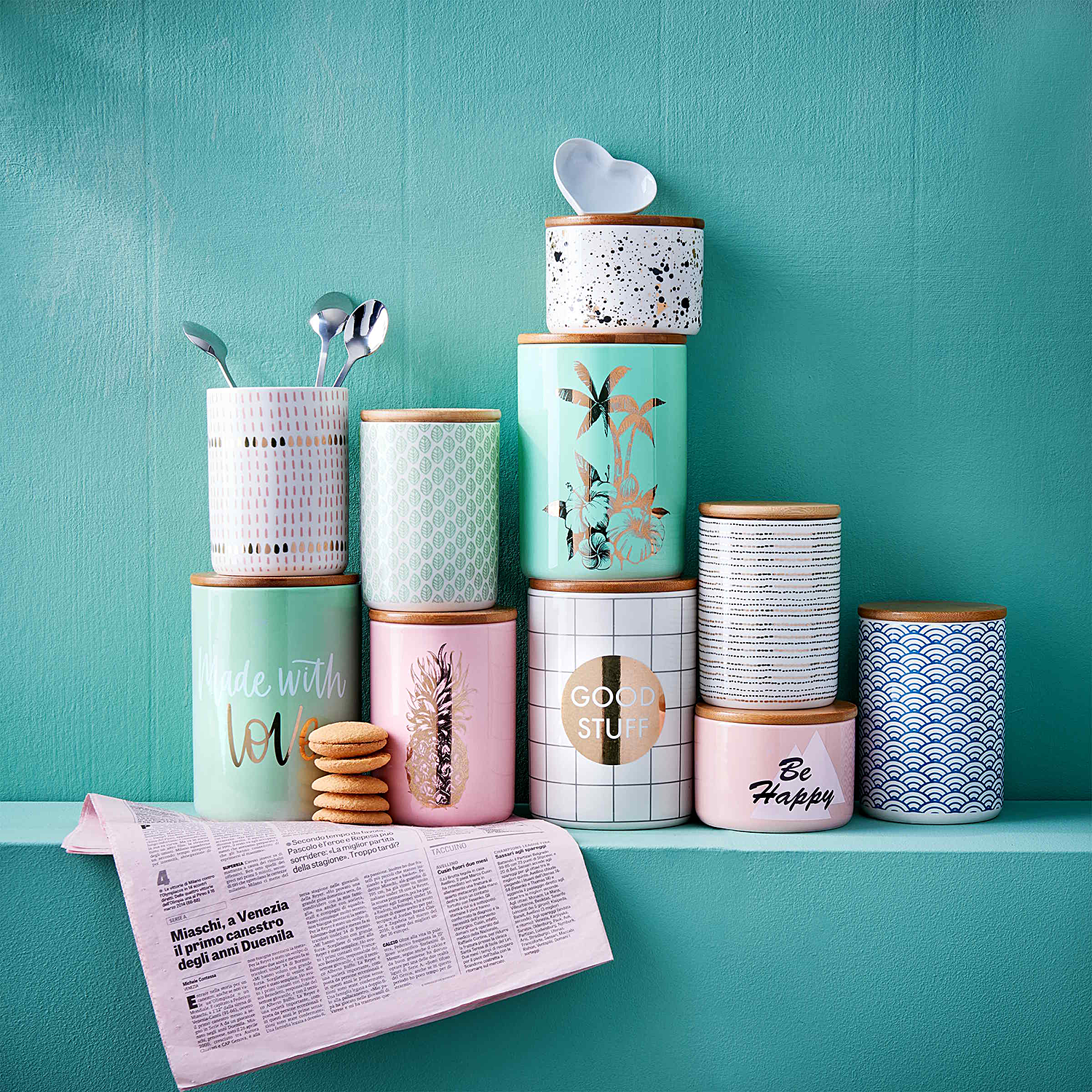 QUEEN IT cutie de depozitare 450 ml - buline