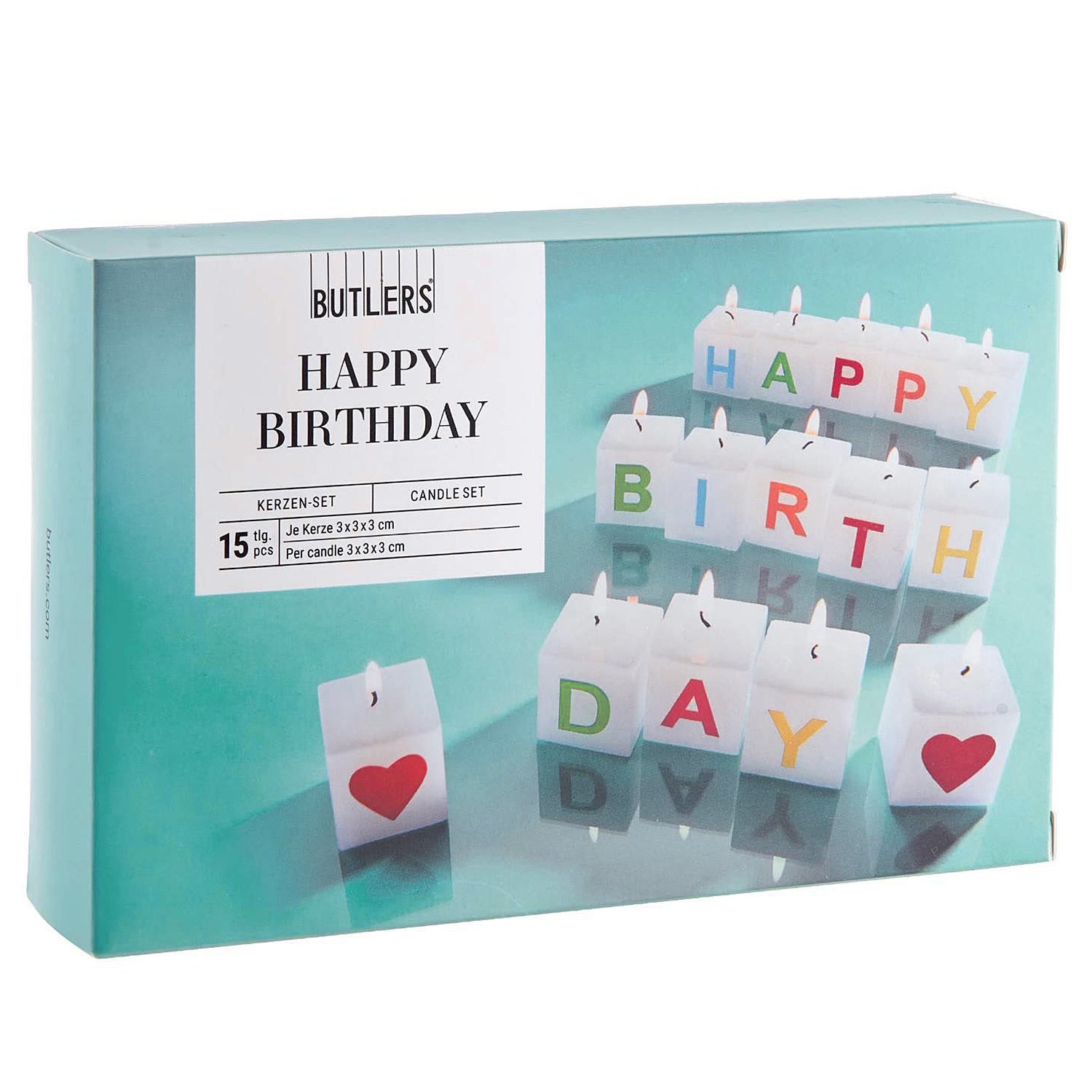 LOVE LETTERS lumanari Happy Birthday 15 buc