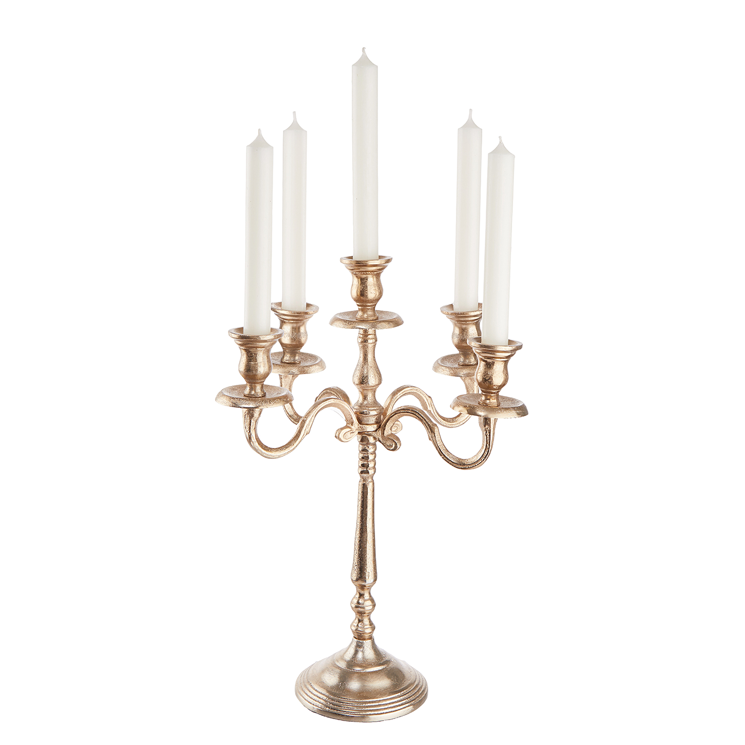 BOHEMIAN suport lumanari 5 lumanari, auriu