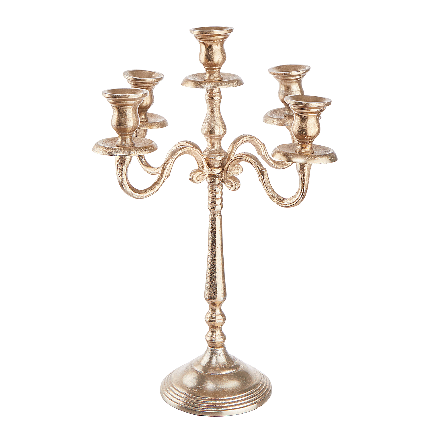 BOHEMIAN suport lumanari 5 lumanari, auriu