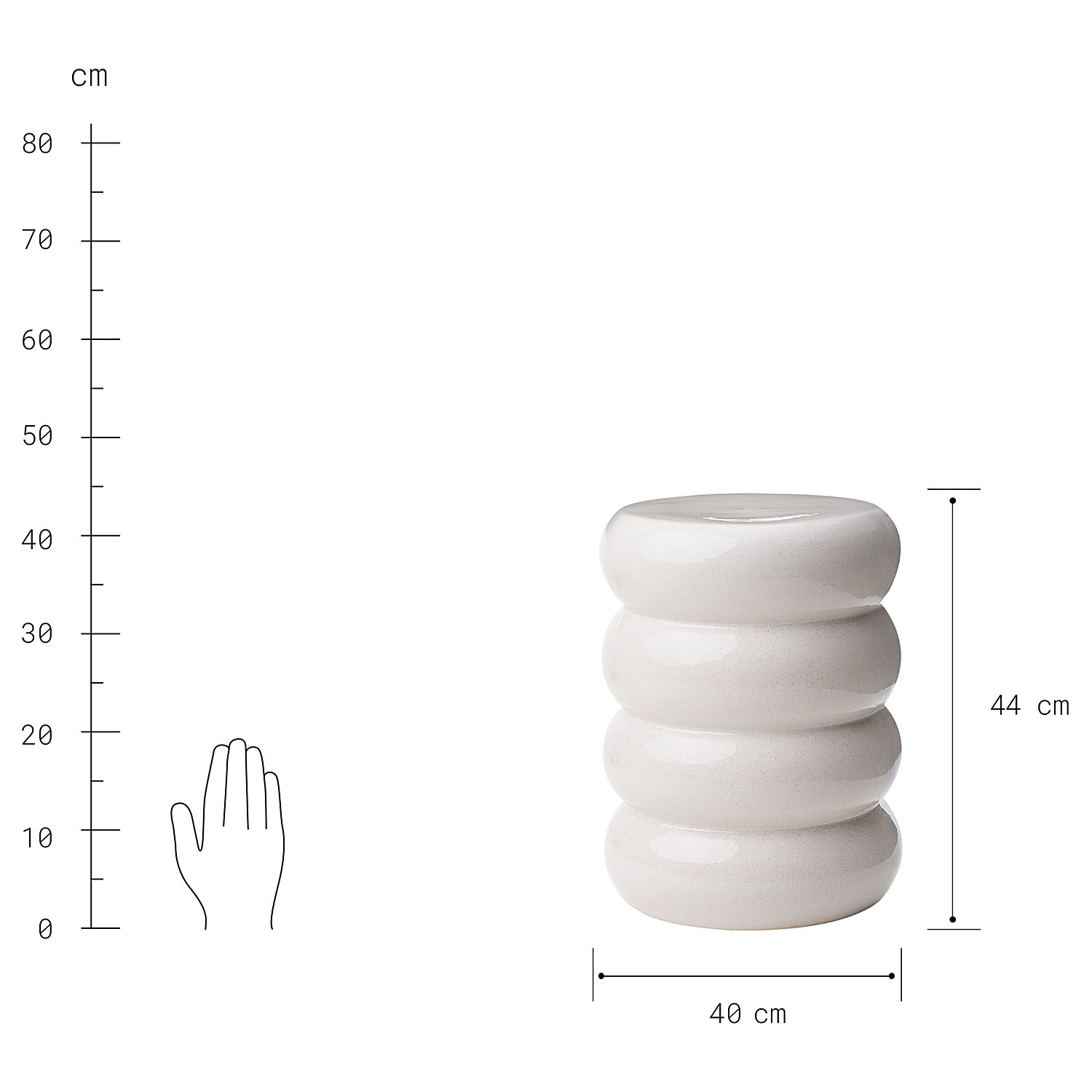 ARTISTA taburet / masuta laterala curbata