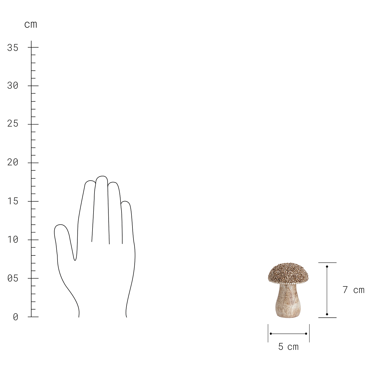 HARVEST LOVE ciuperca cu perle | 7cm