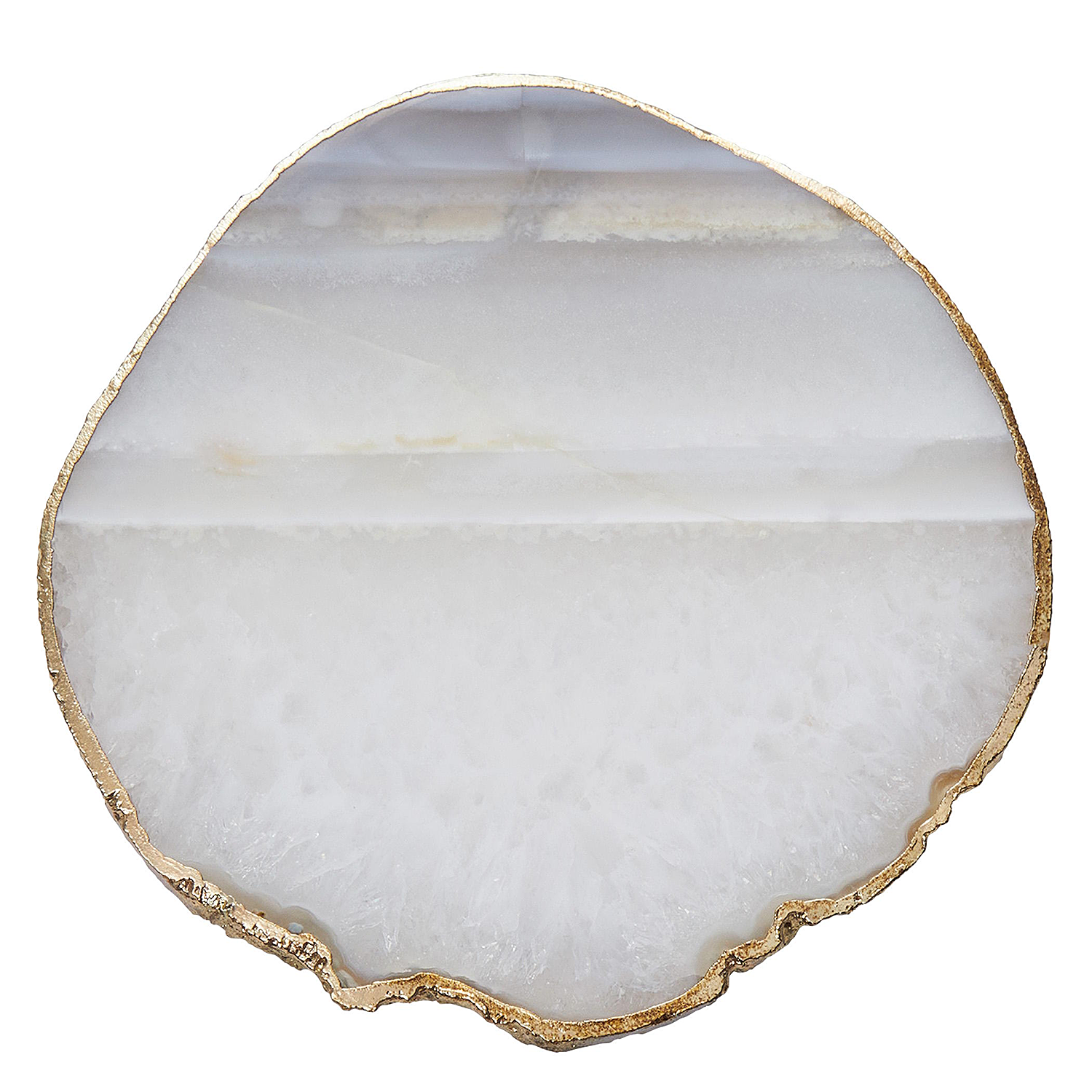 CRYSTAL suport pahare piatra alb 10 cm