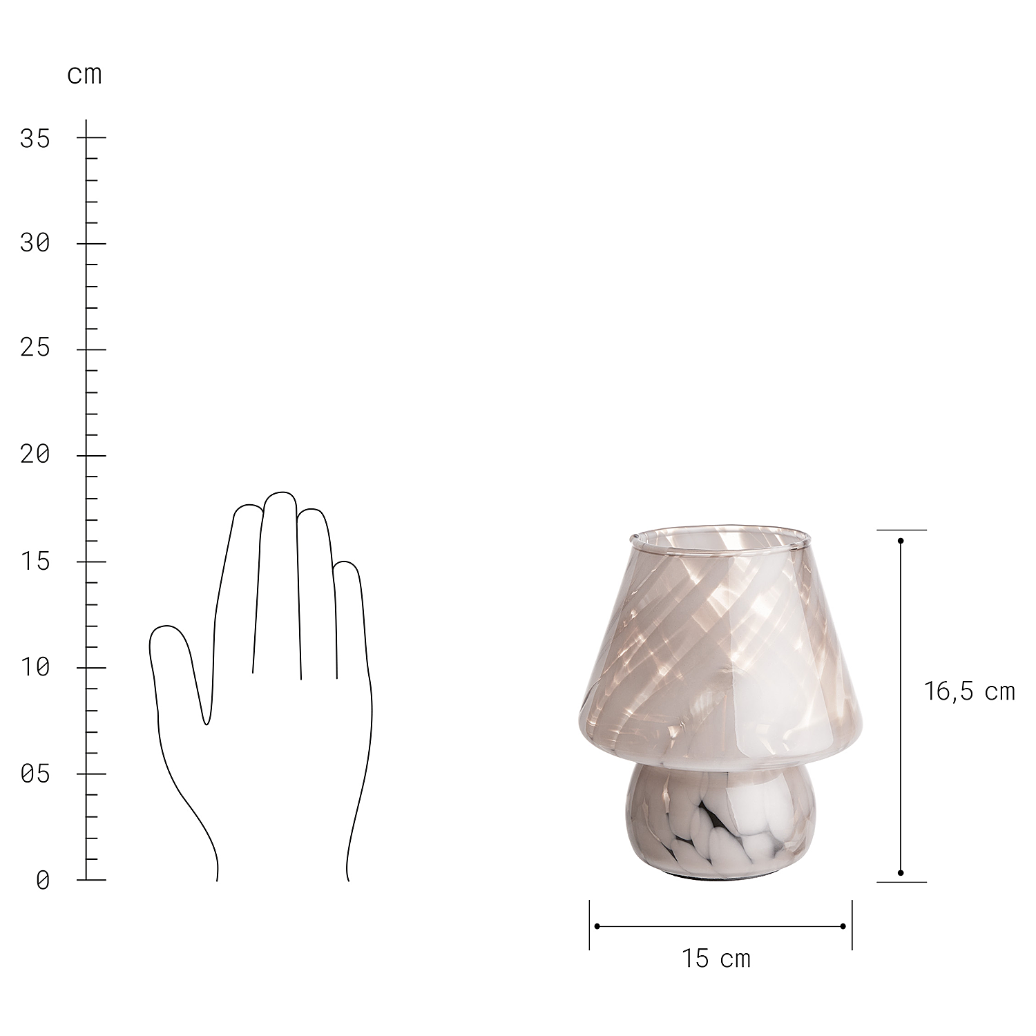 MISS MARBLE Lampa LED 16.5cm bej