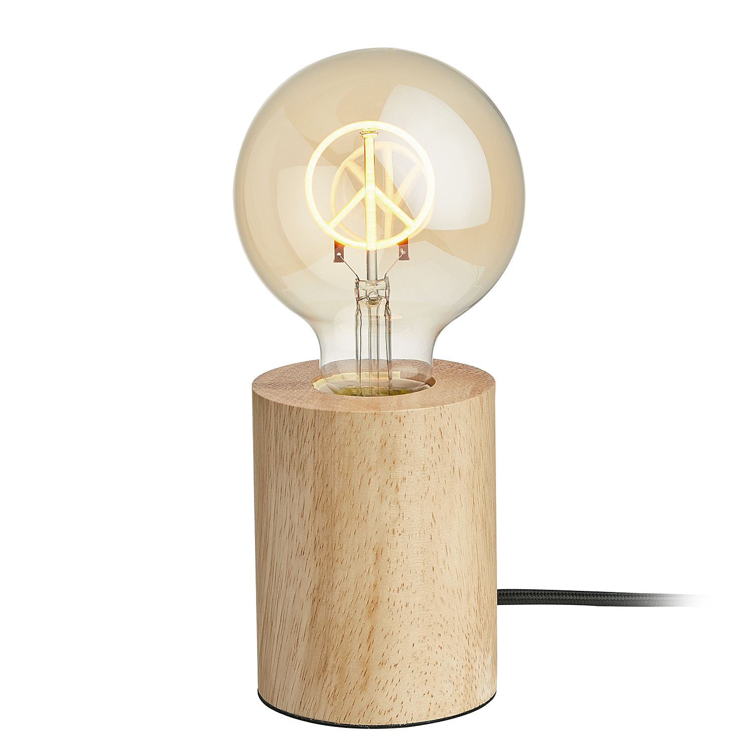 STILO lampa de masa din lemn rotunda