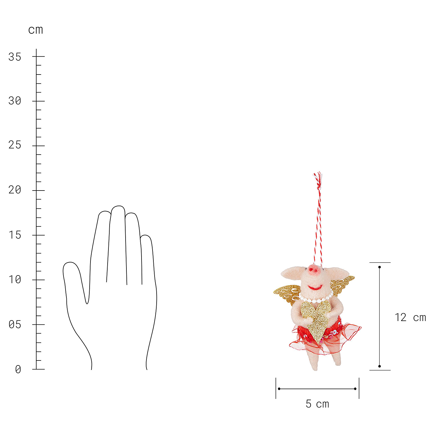 HANG ON ornament fetru purcelus
