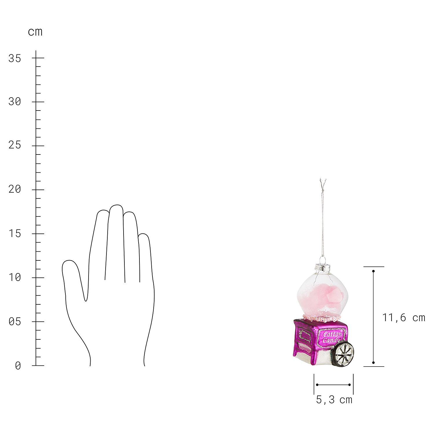 HANG ON ornament sticla aparat bomboane