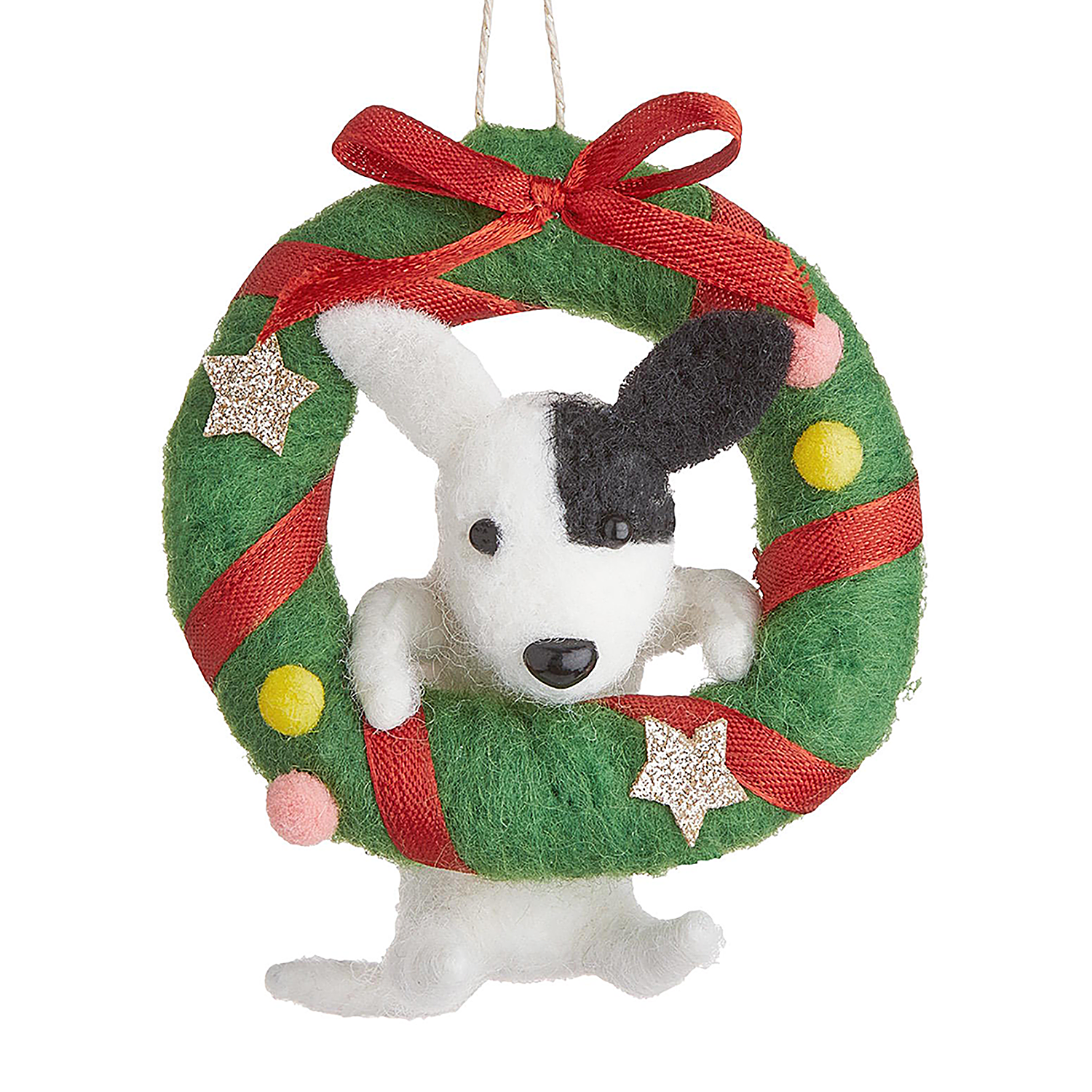 HANG ON ornament fetru caine cu coroana