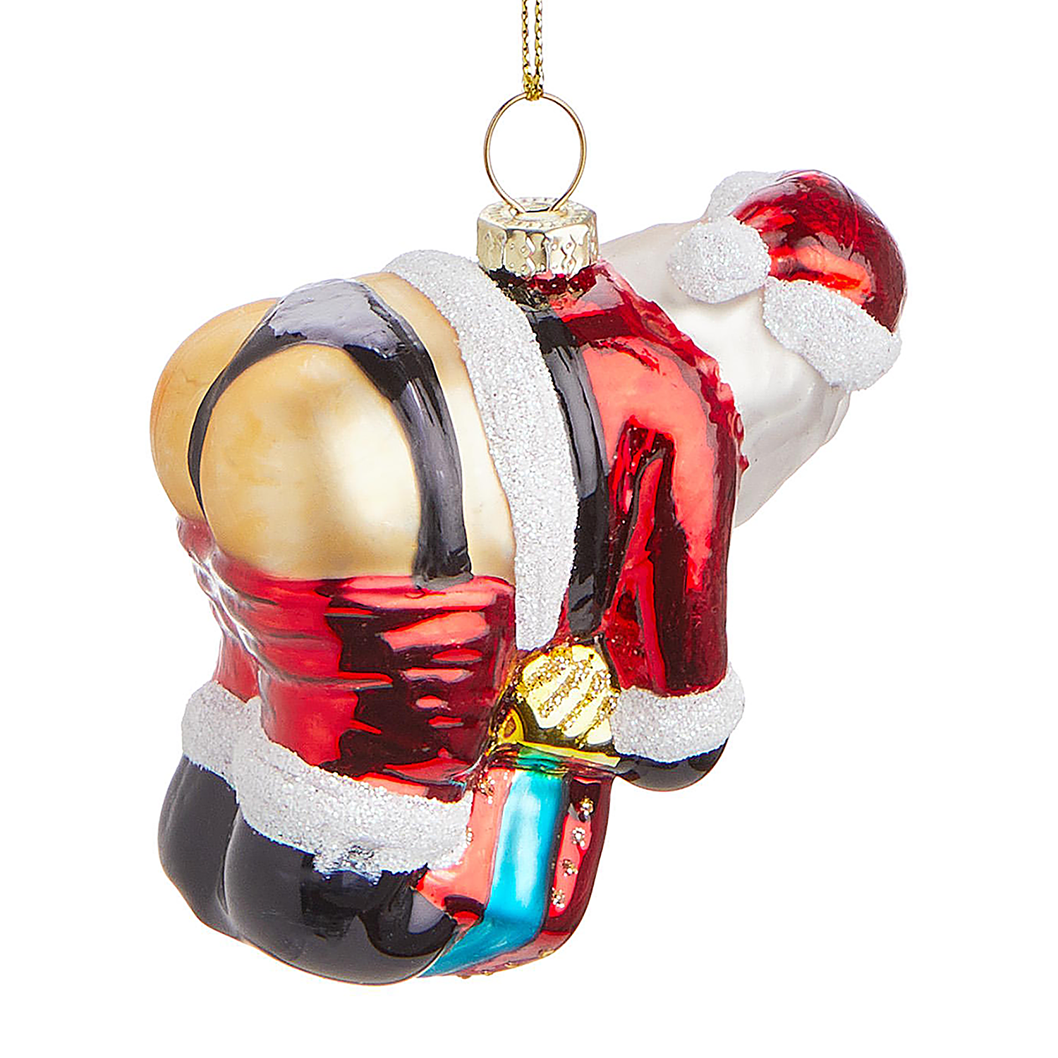 HANG ON ornament sticla Naughty Santa