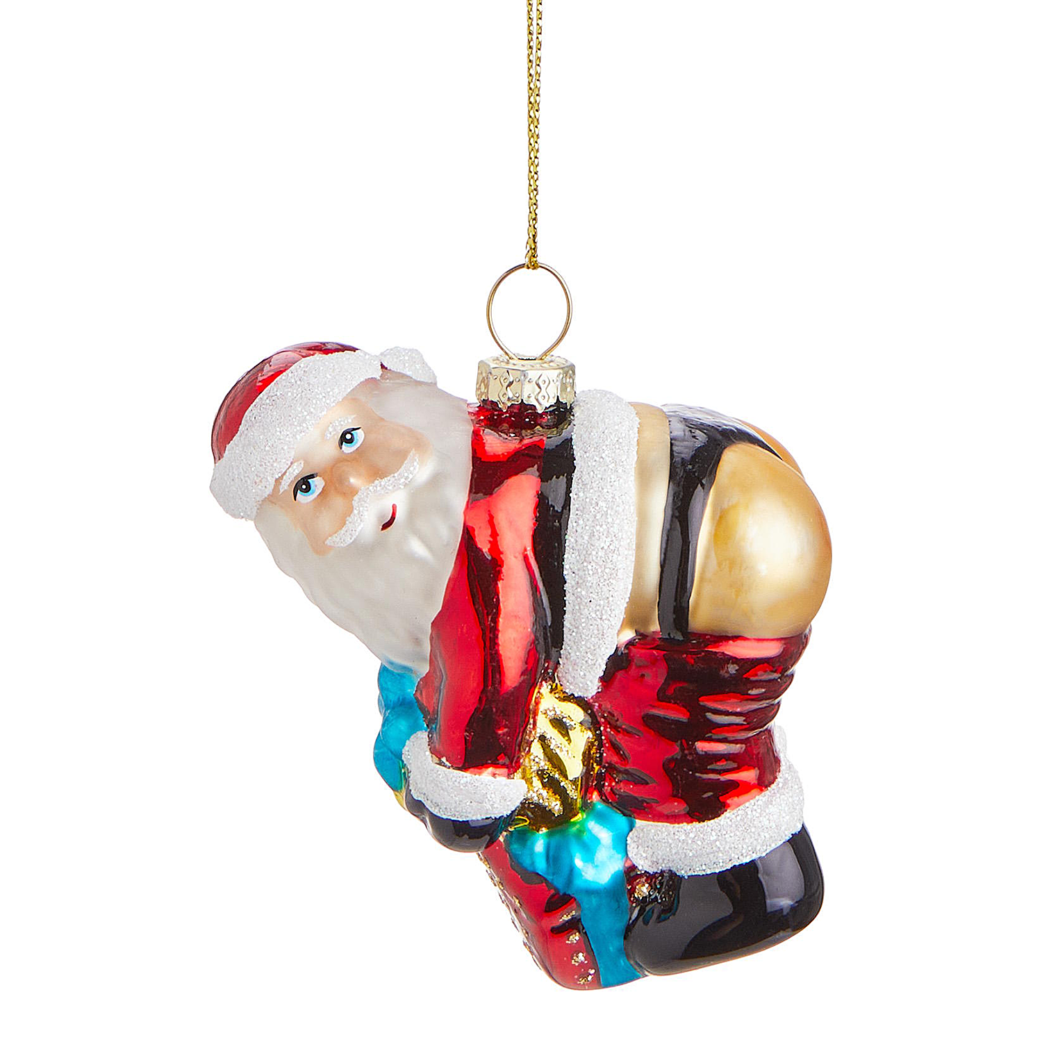 HANG ON ornament sticla Naughty Santa