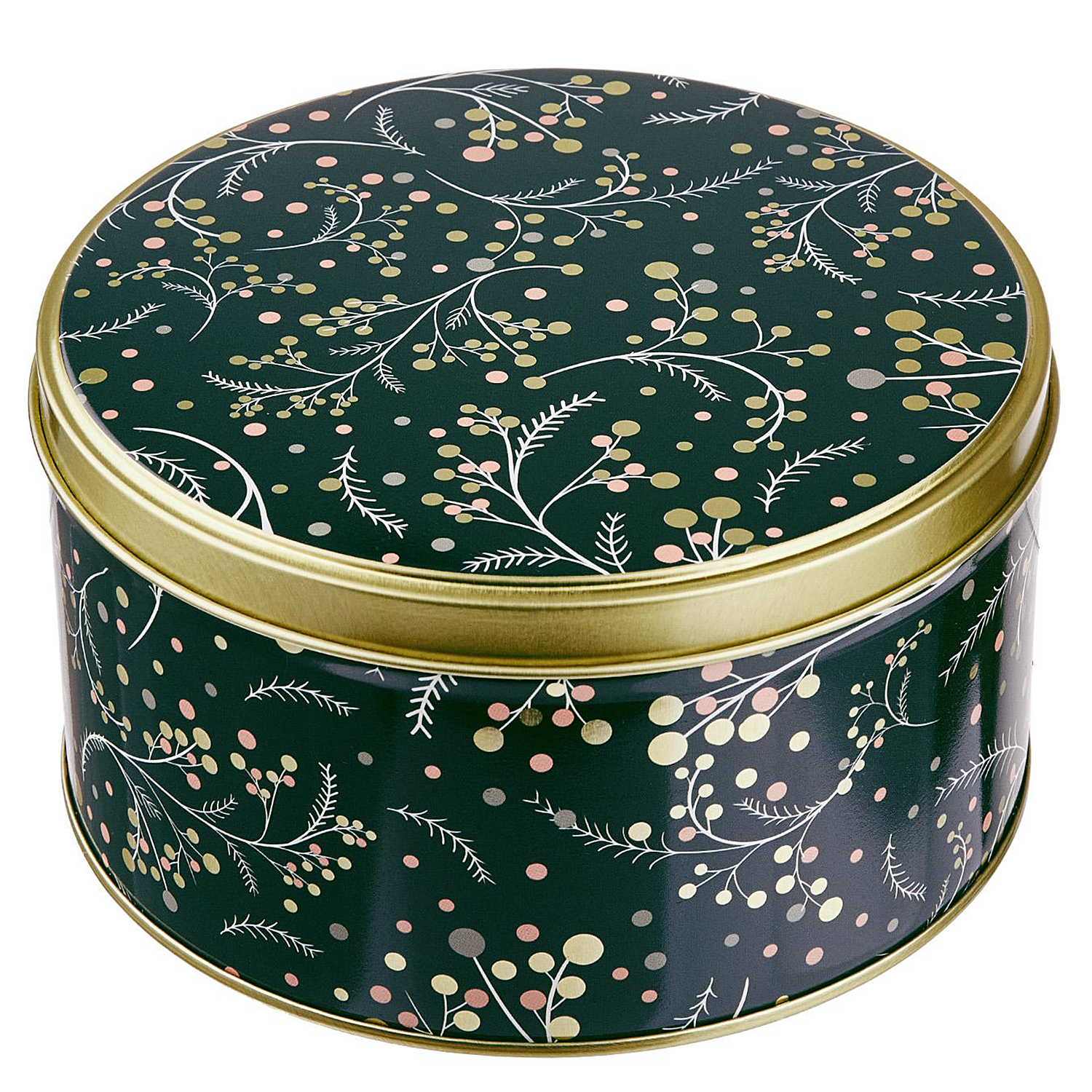 COOKIE JAR cutie metalica rotunda Berry Pine | mica