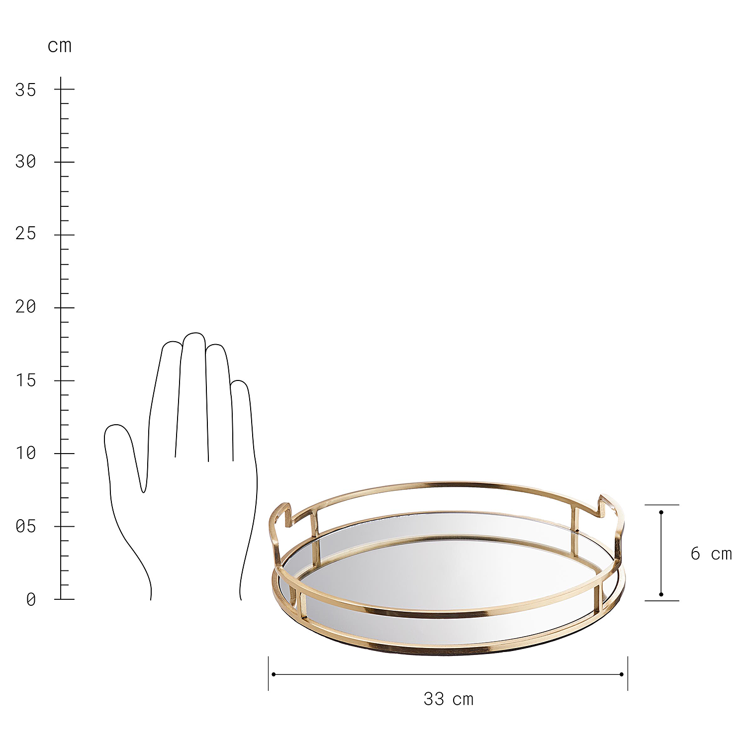 ART DECO tava cu oglinda