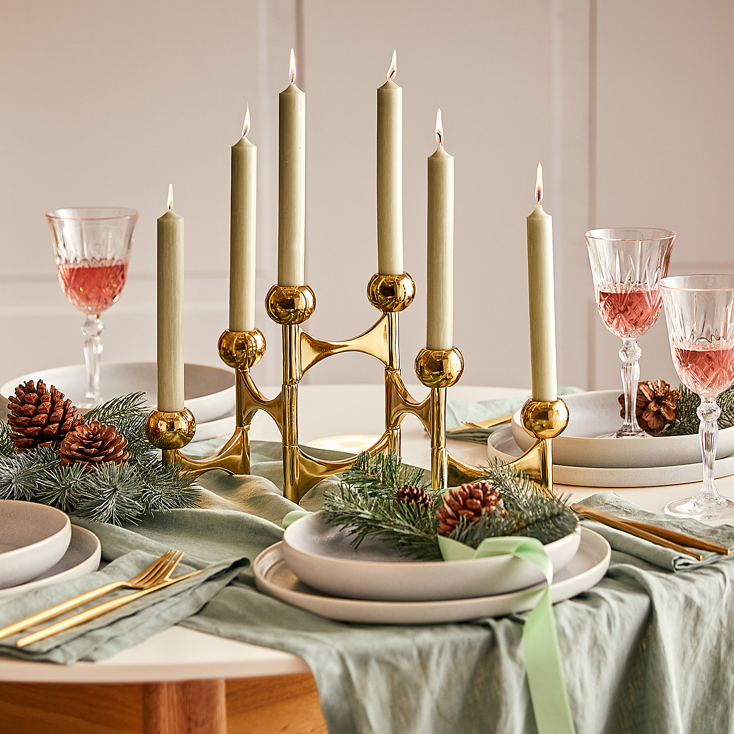 VARIATION suport lumanare pliabil, auriu