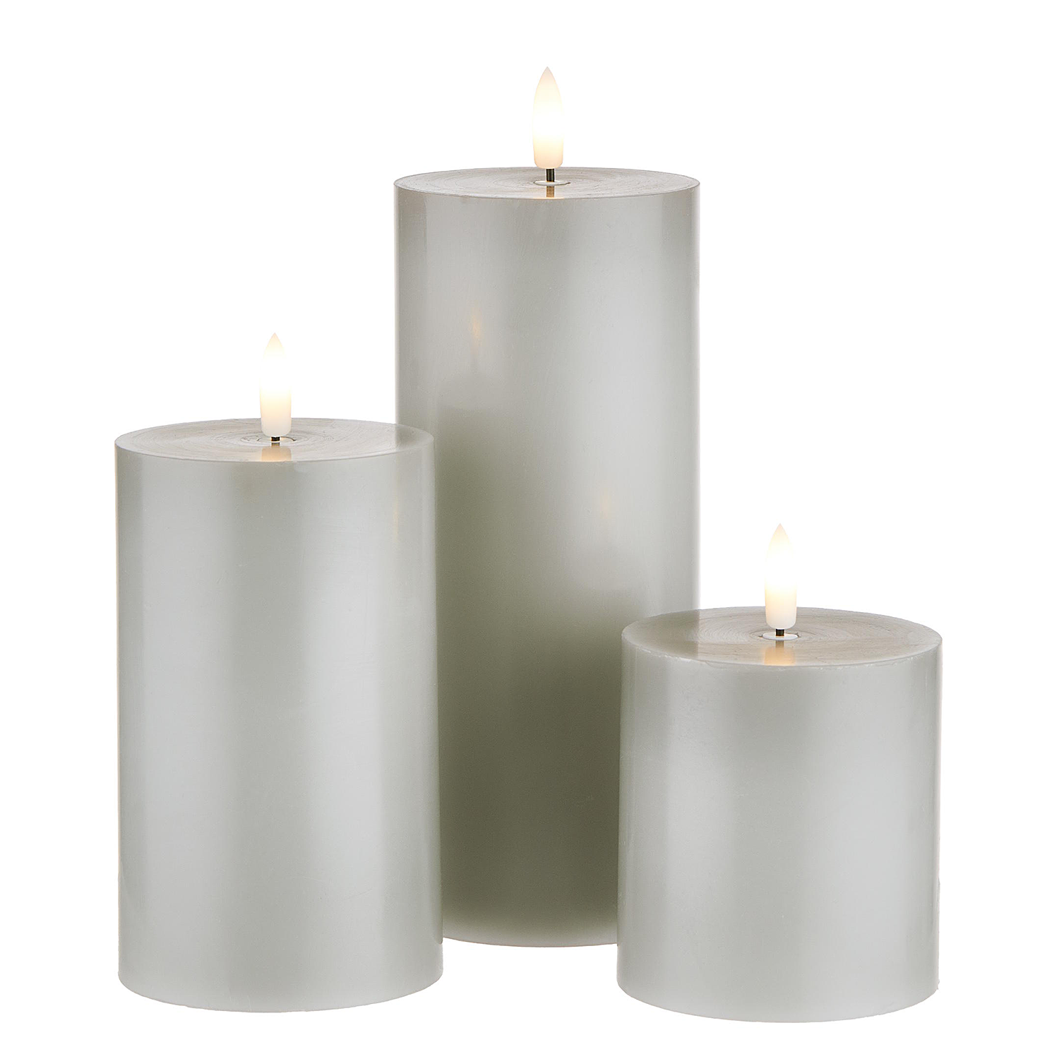 NORDIC LIGHT LED lumanari set 3 buc.