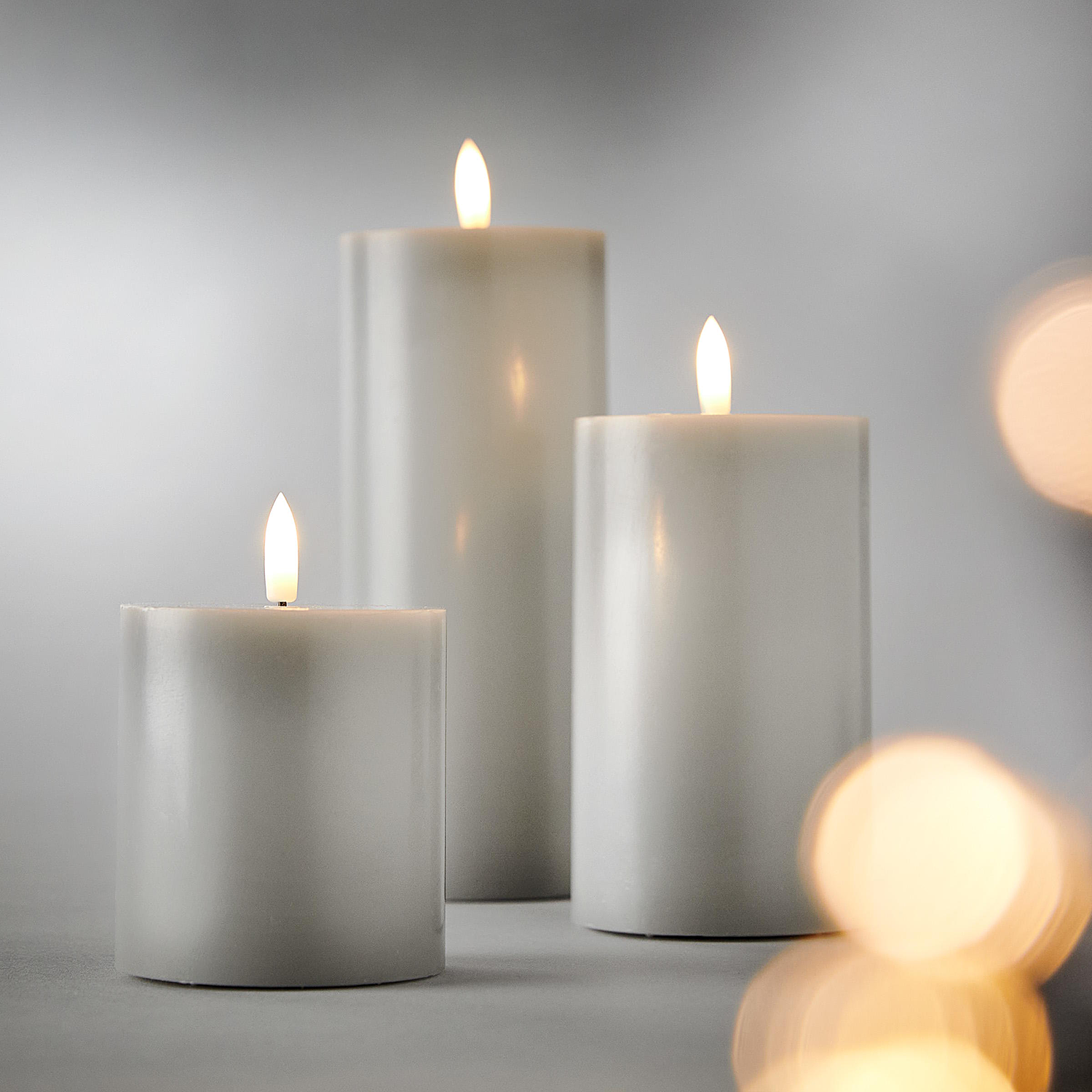 NORDIC LIGHT LED lumanari set 3 buc.