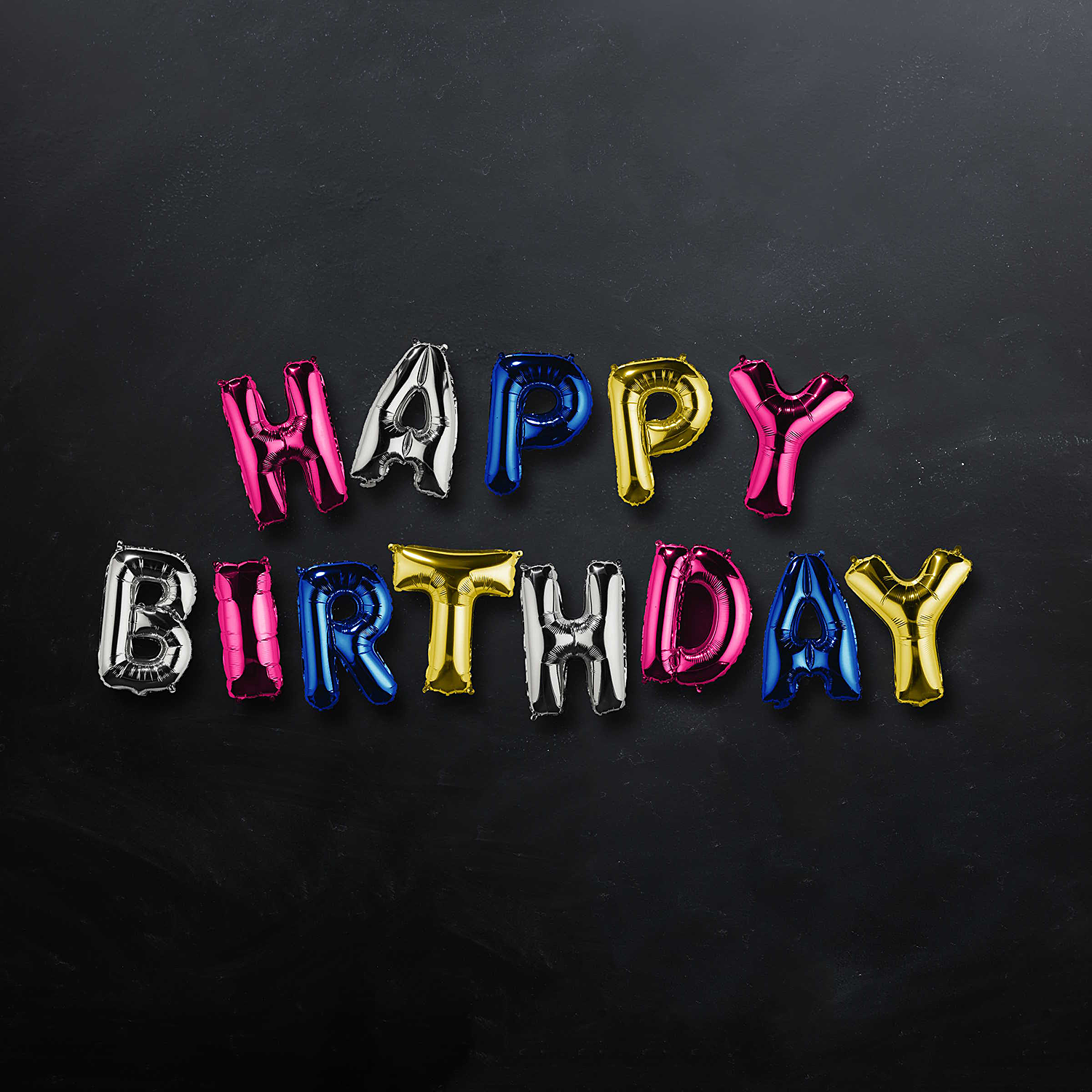 UPPER CLASS baloane din folie Happy Birthday, multicolor